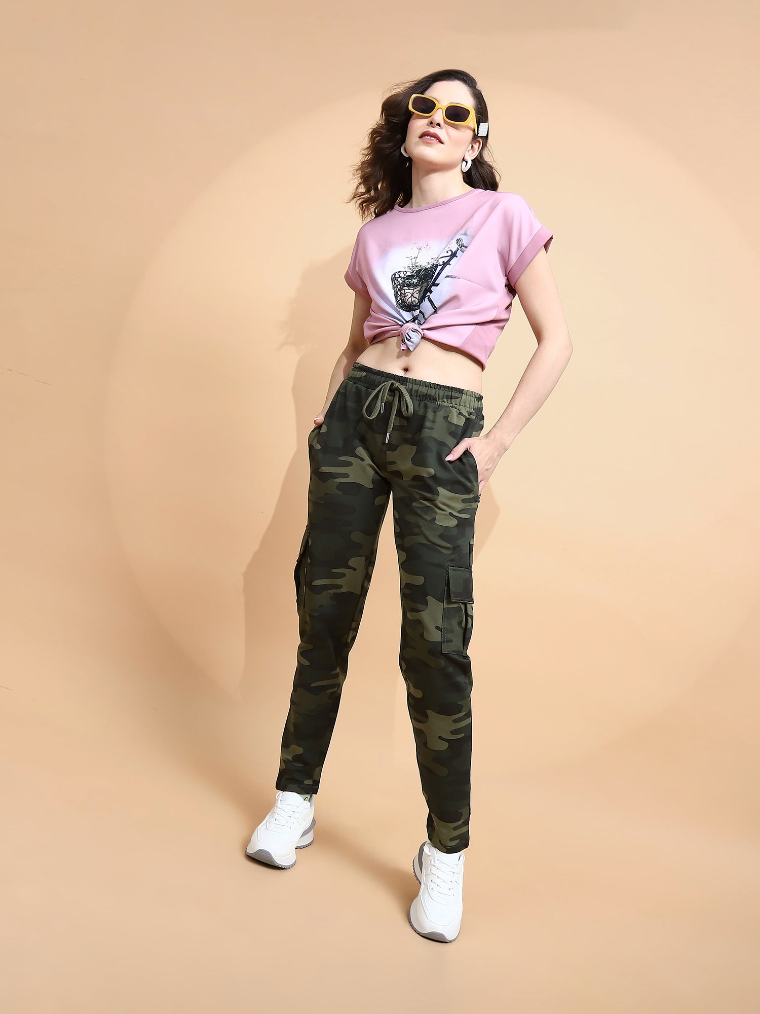 Camo Cotton Blend Regular Fit Cargo - Global Republic
