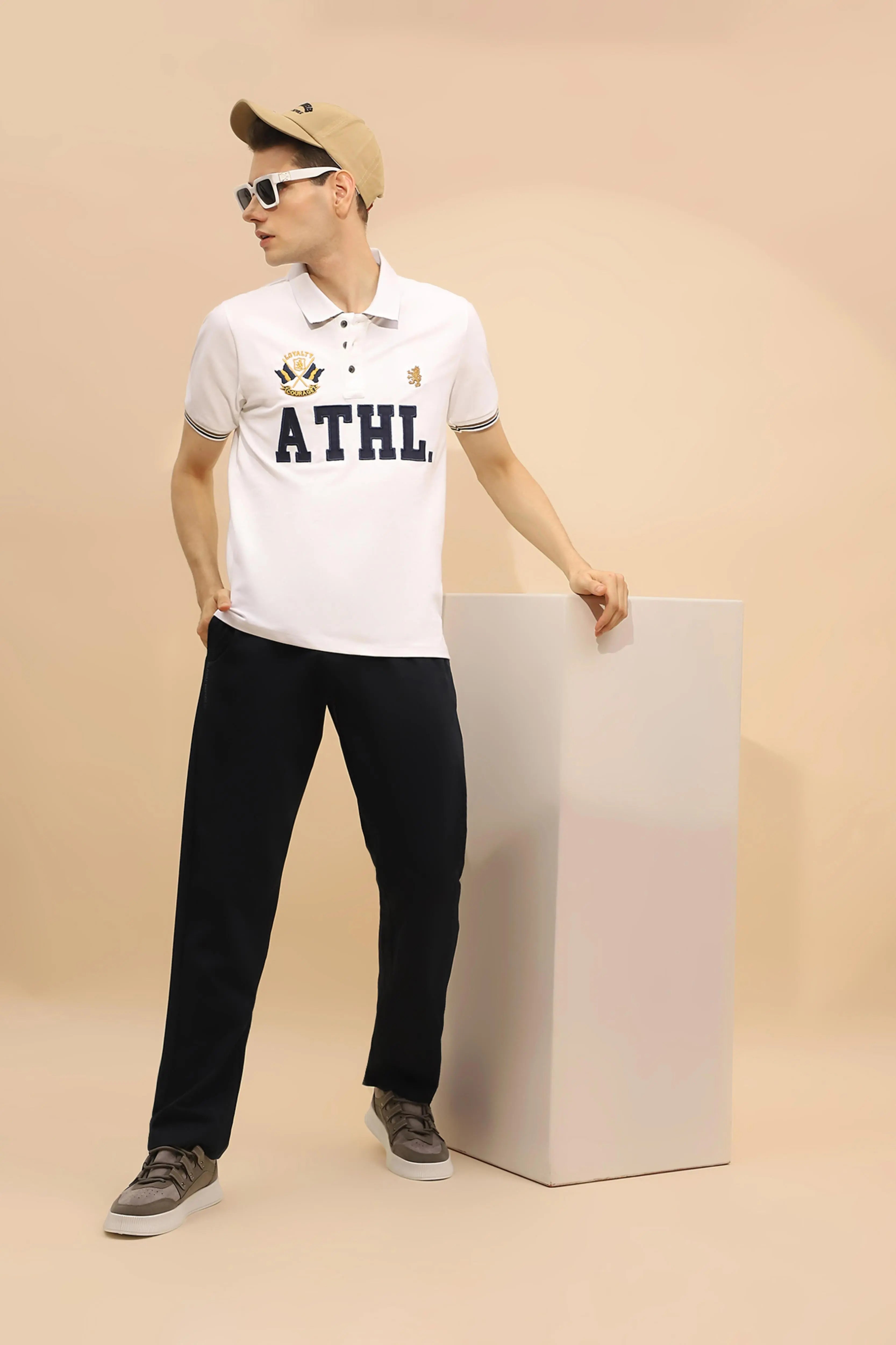 Blue Regular Fit Cotton Blend Lower - Global Republic