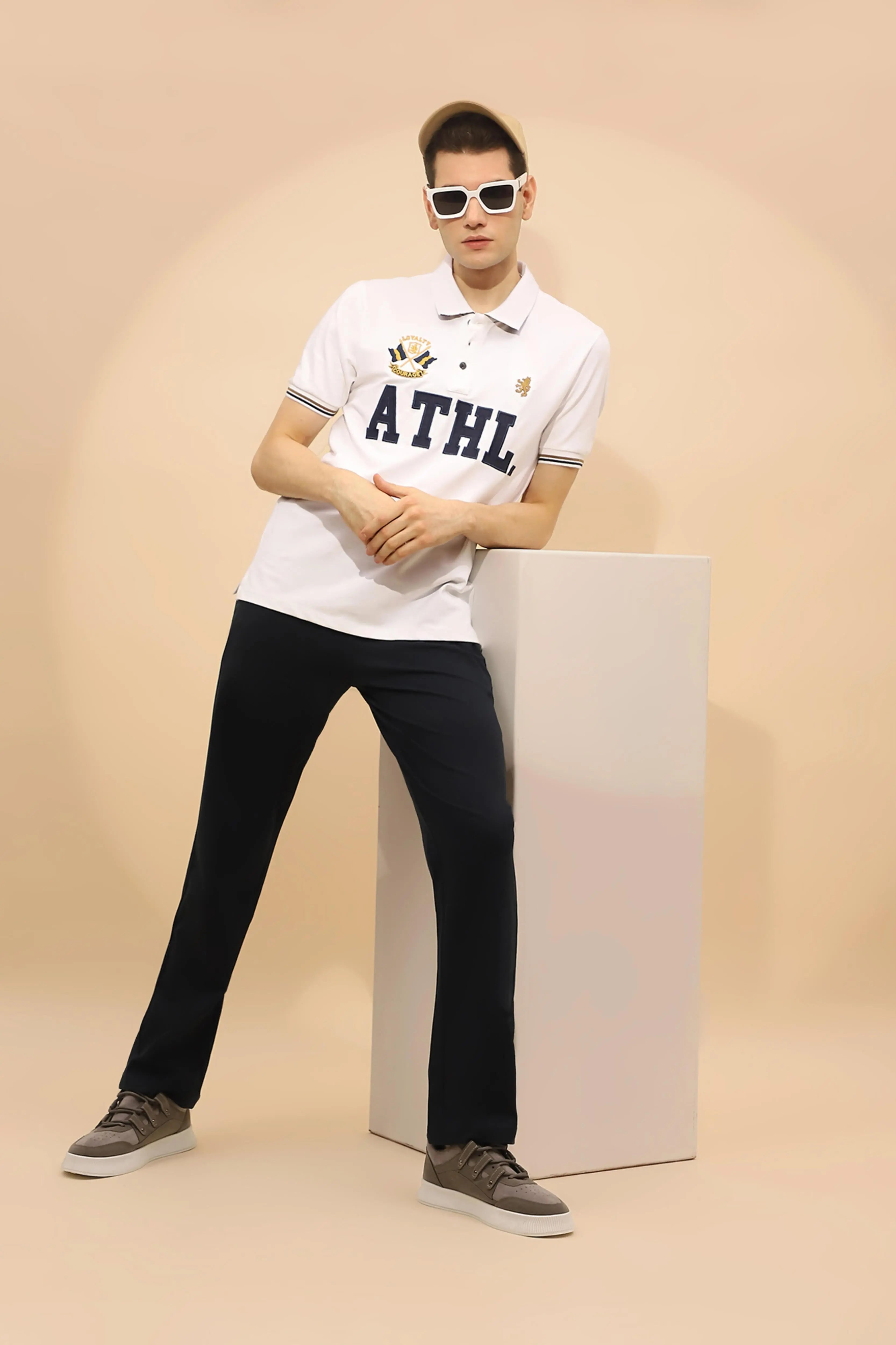 Blue Regular Fit Cotton Blend Lower - Global Republic