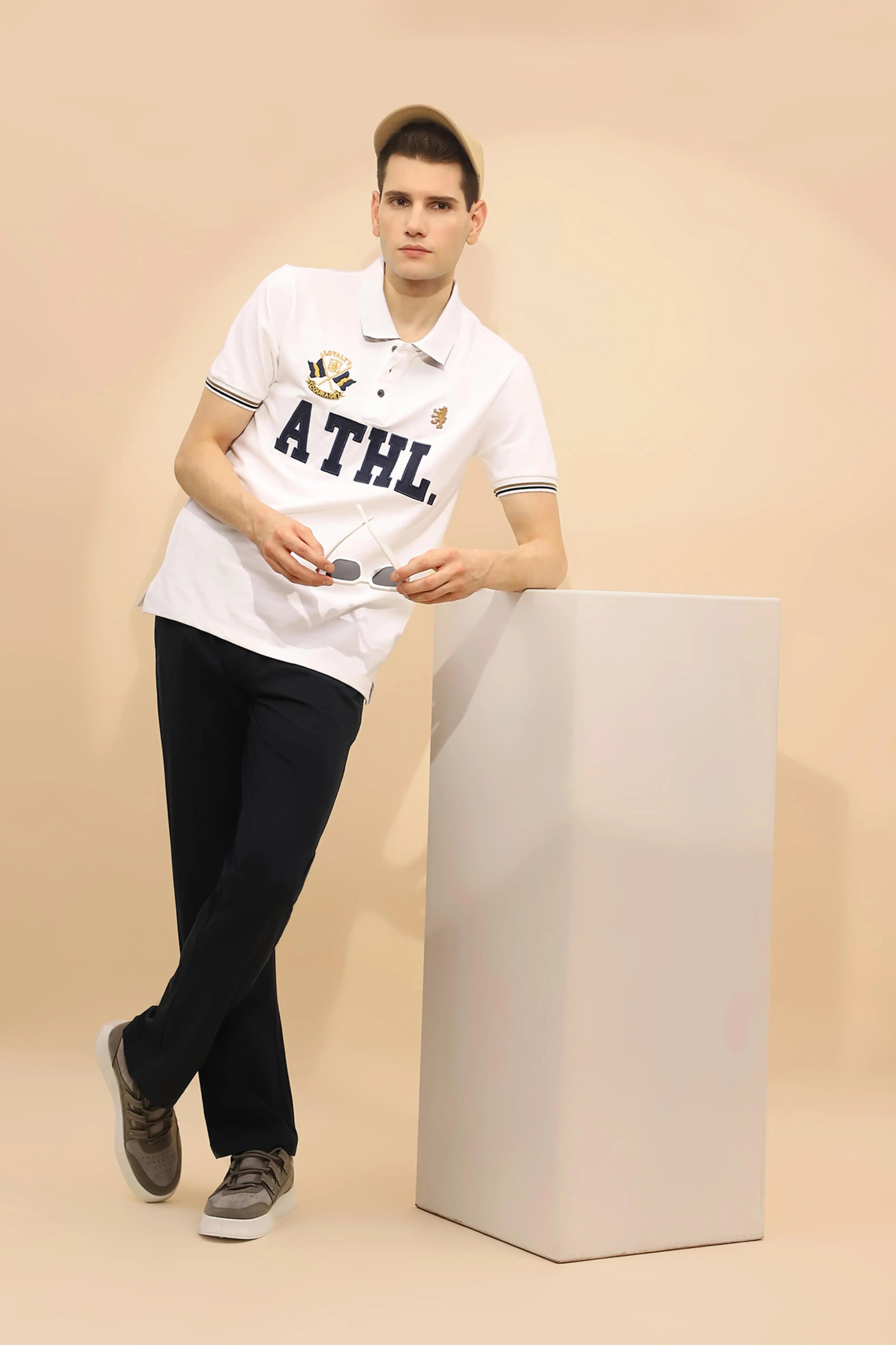 Blue Regular Fit Cotton Blend Lower - Global Republic