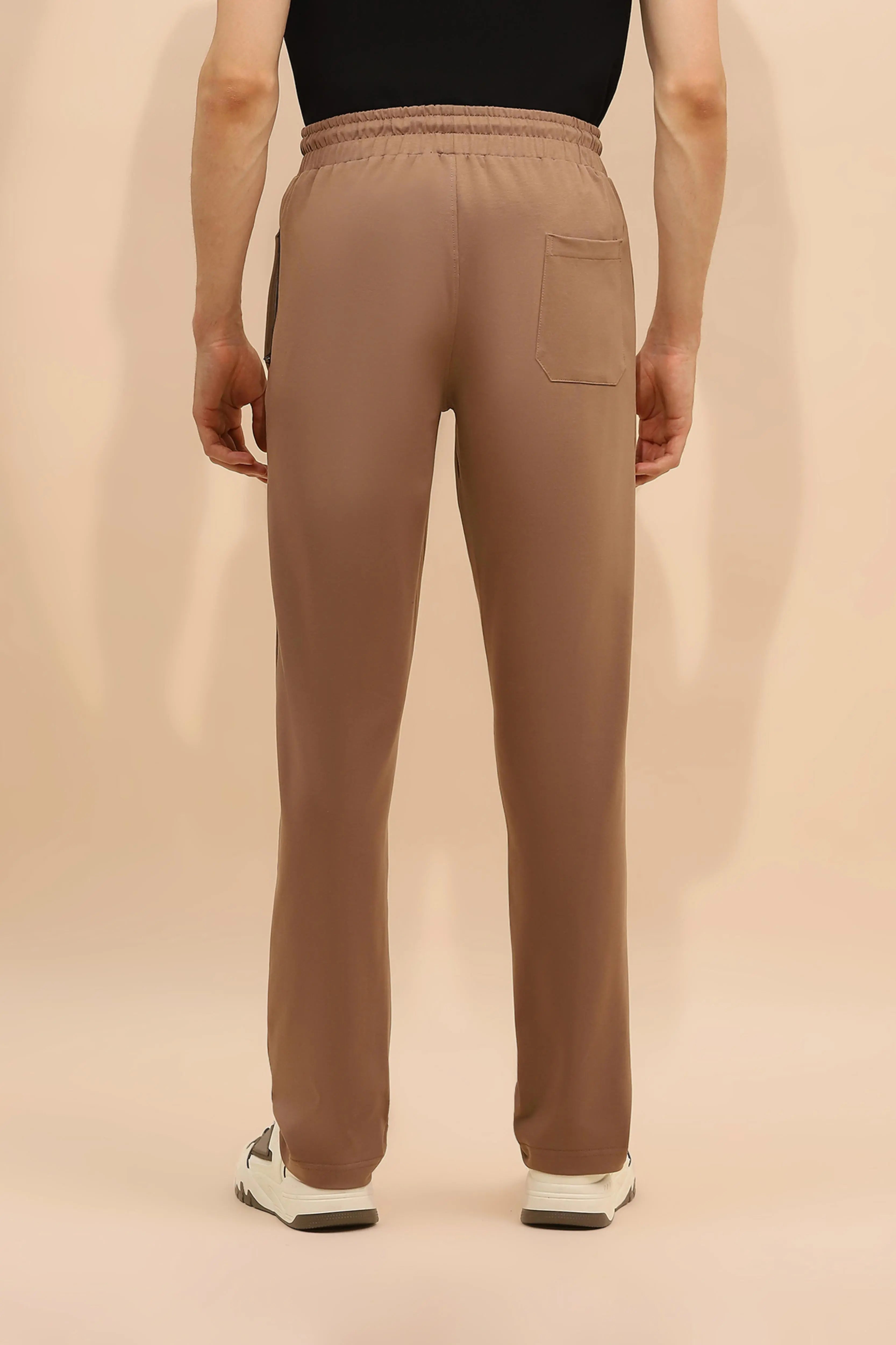 Camel Cotton Blend Regular Fit Lower - Global Republic