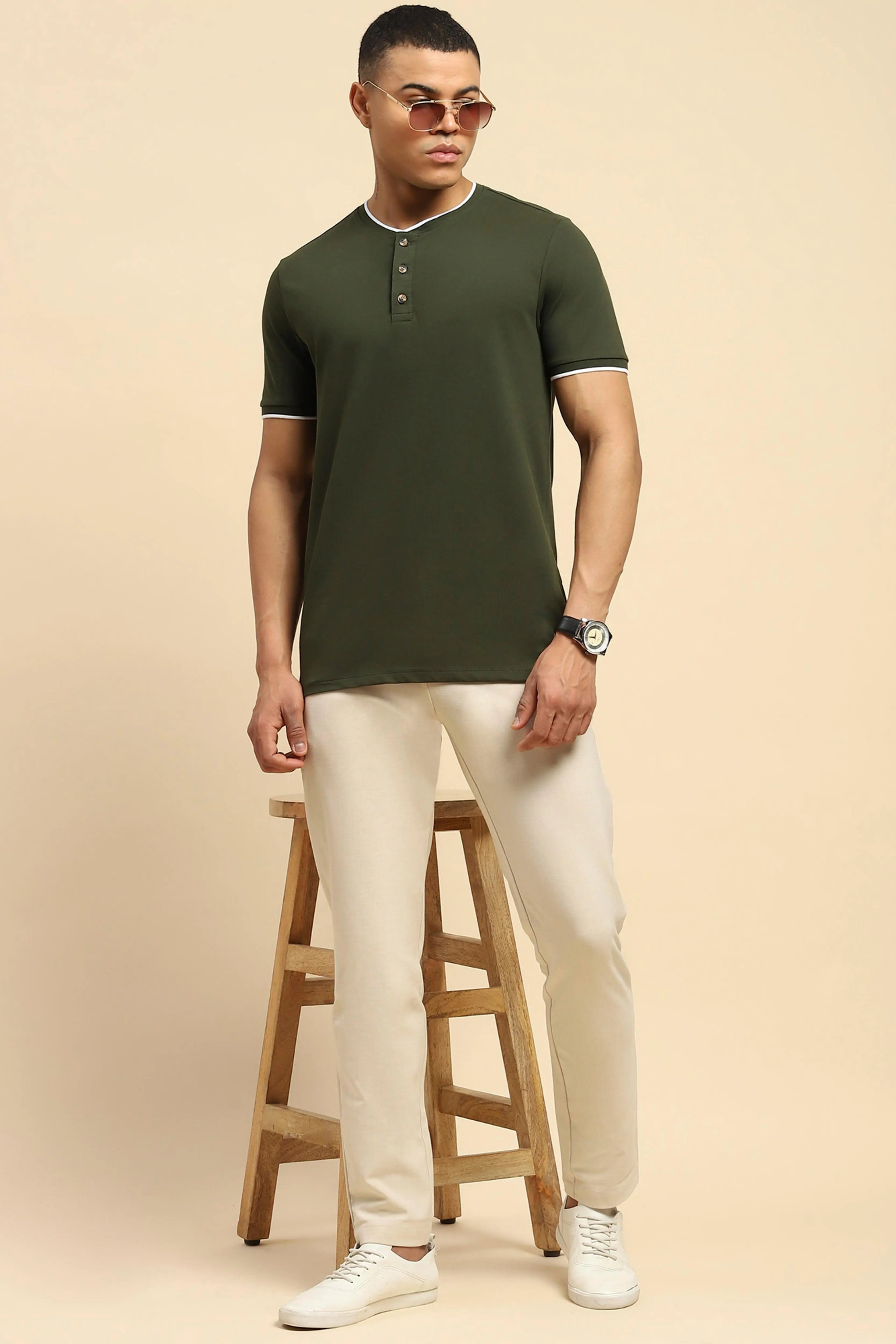 Sable Cotton Blend Trouser - Global Republic