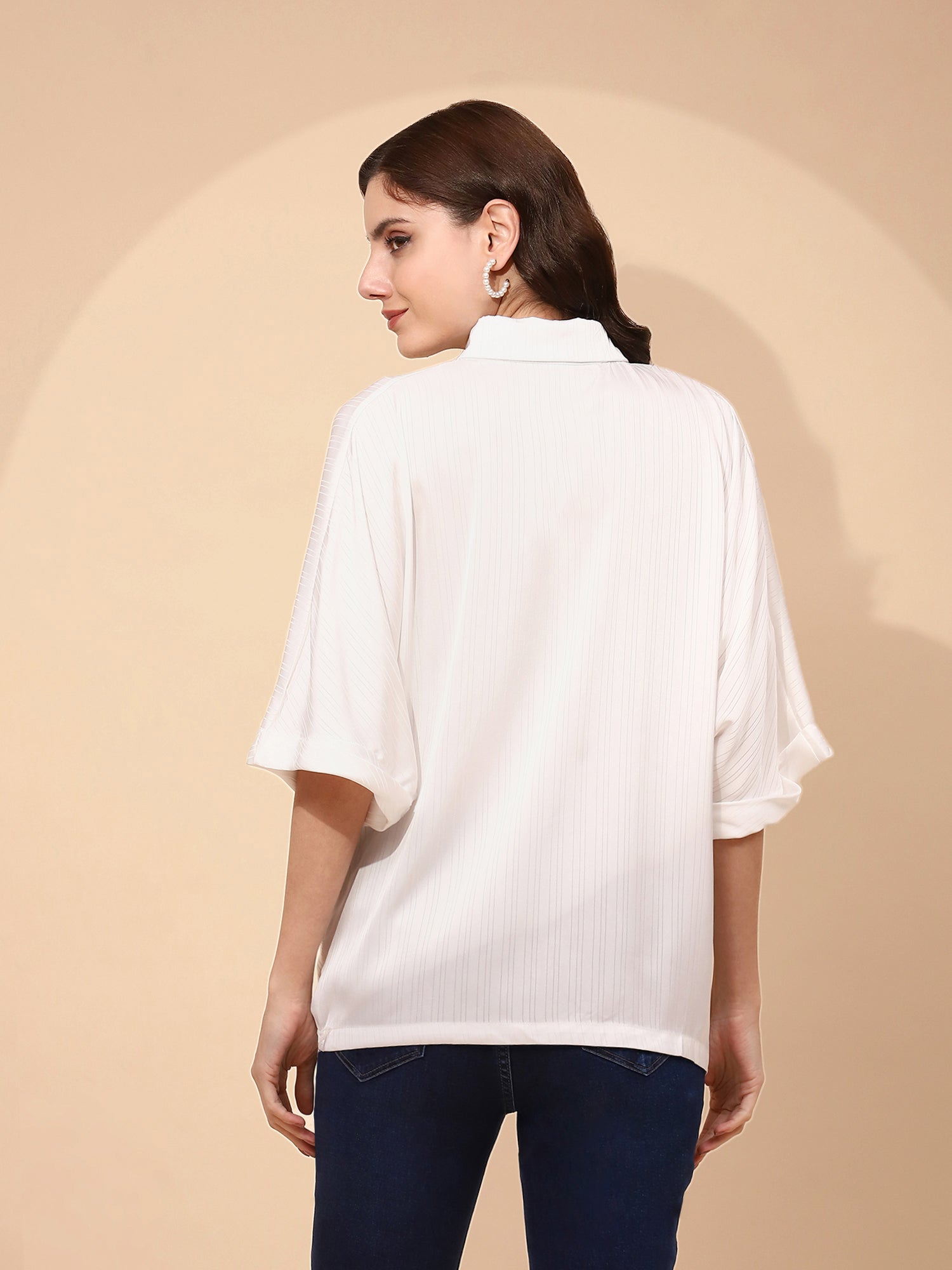 White  Blouson Top - Global Republic