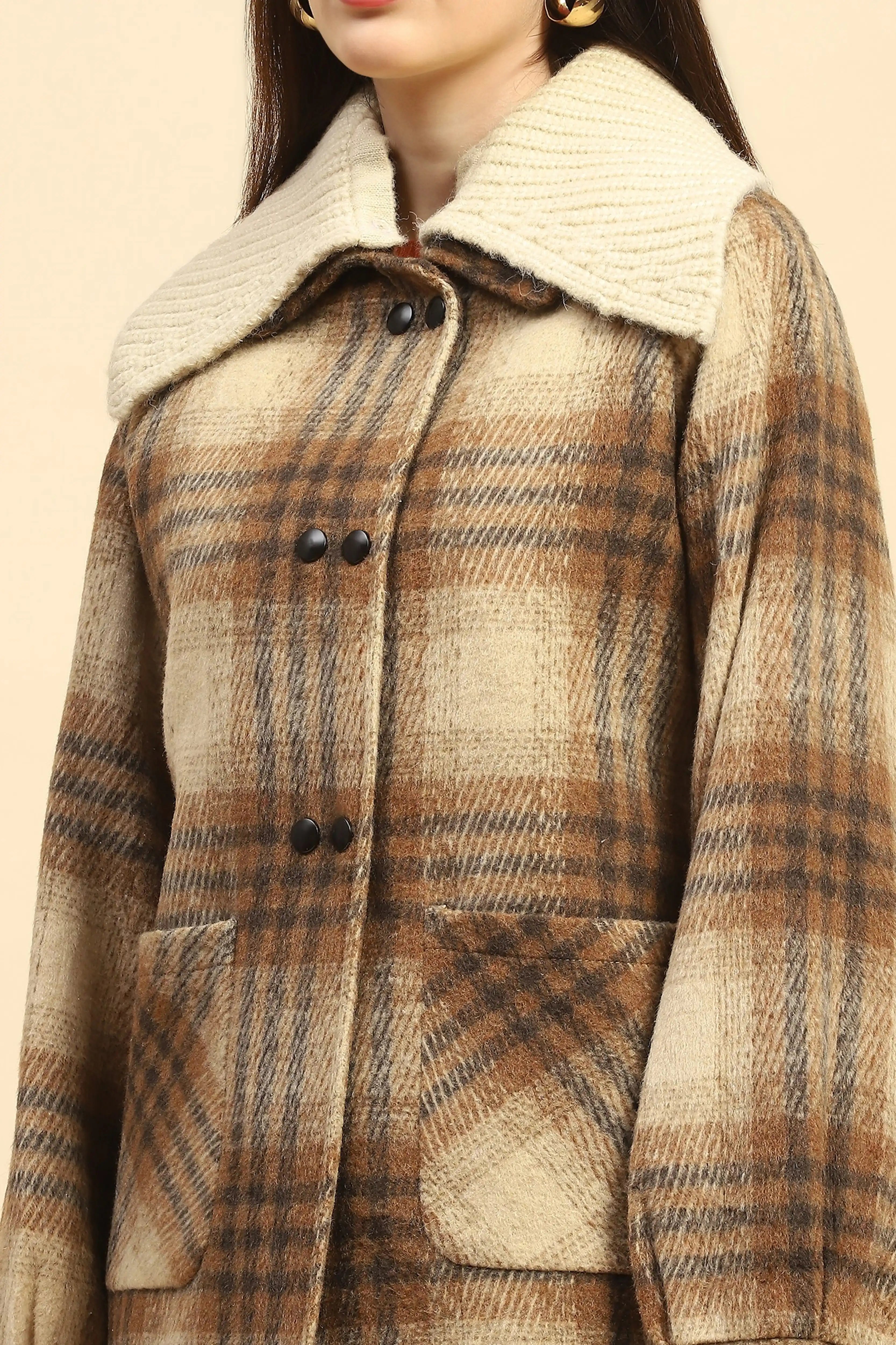 Brown Checkerd Coat