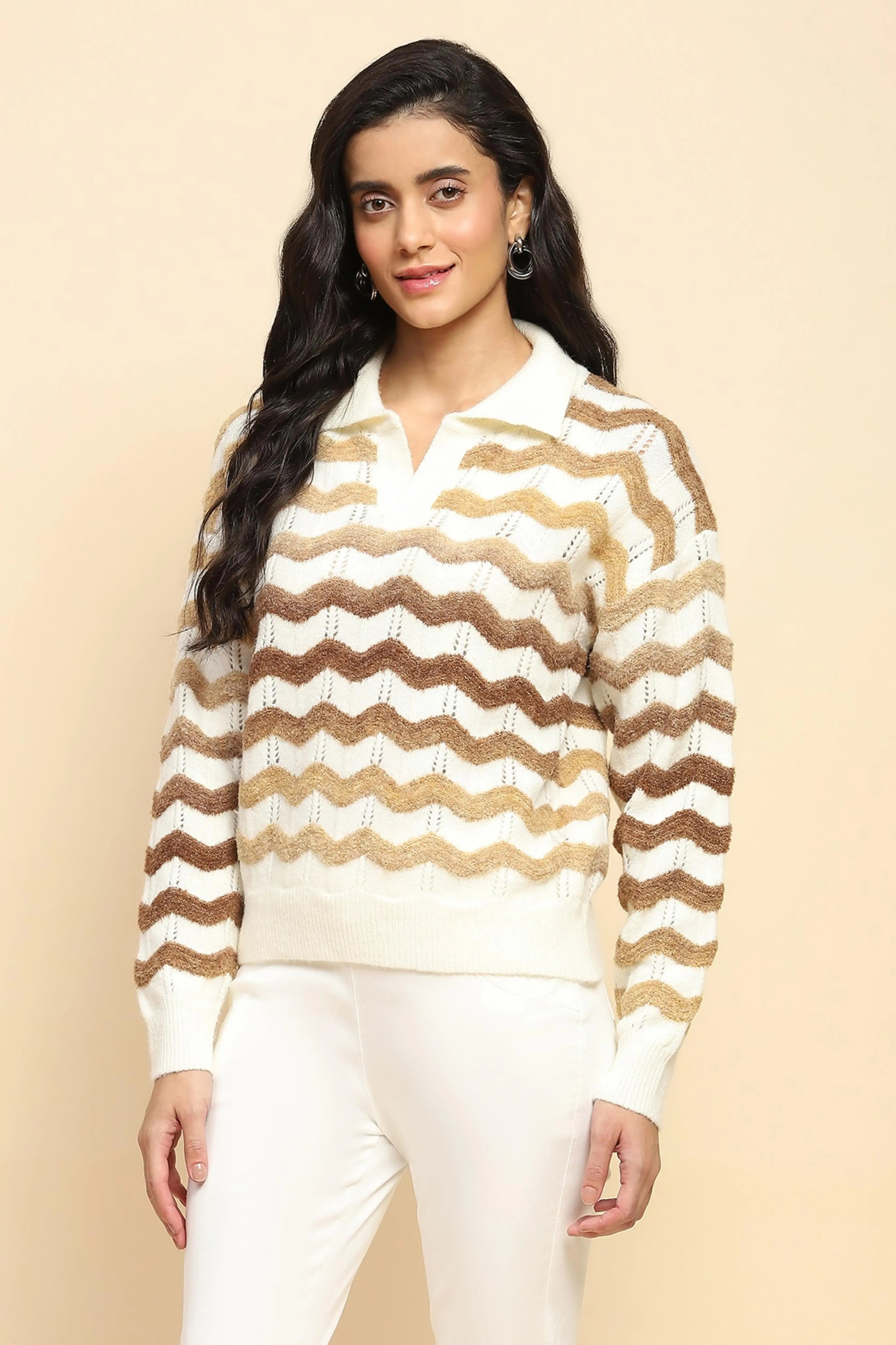 Brown  Winter Pullover - Global Republic