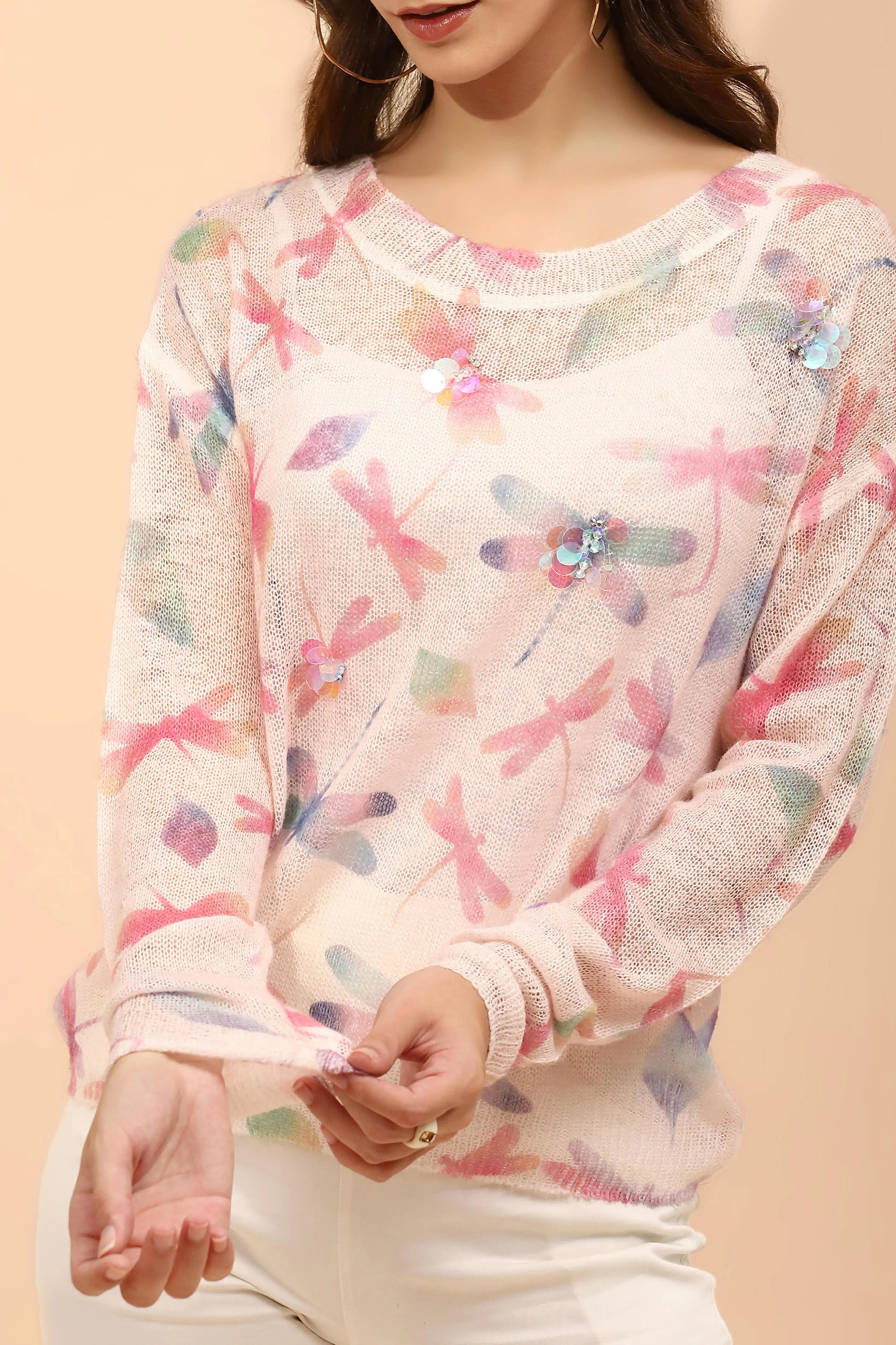 Peach  Loose Winter Top - Global Republic