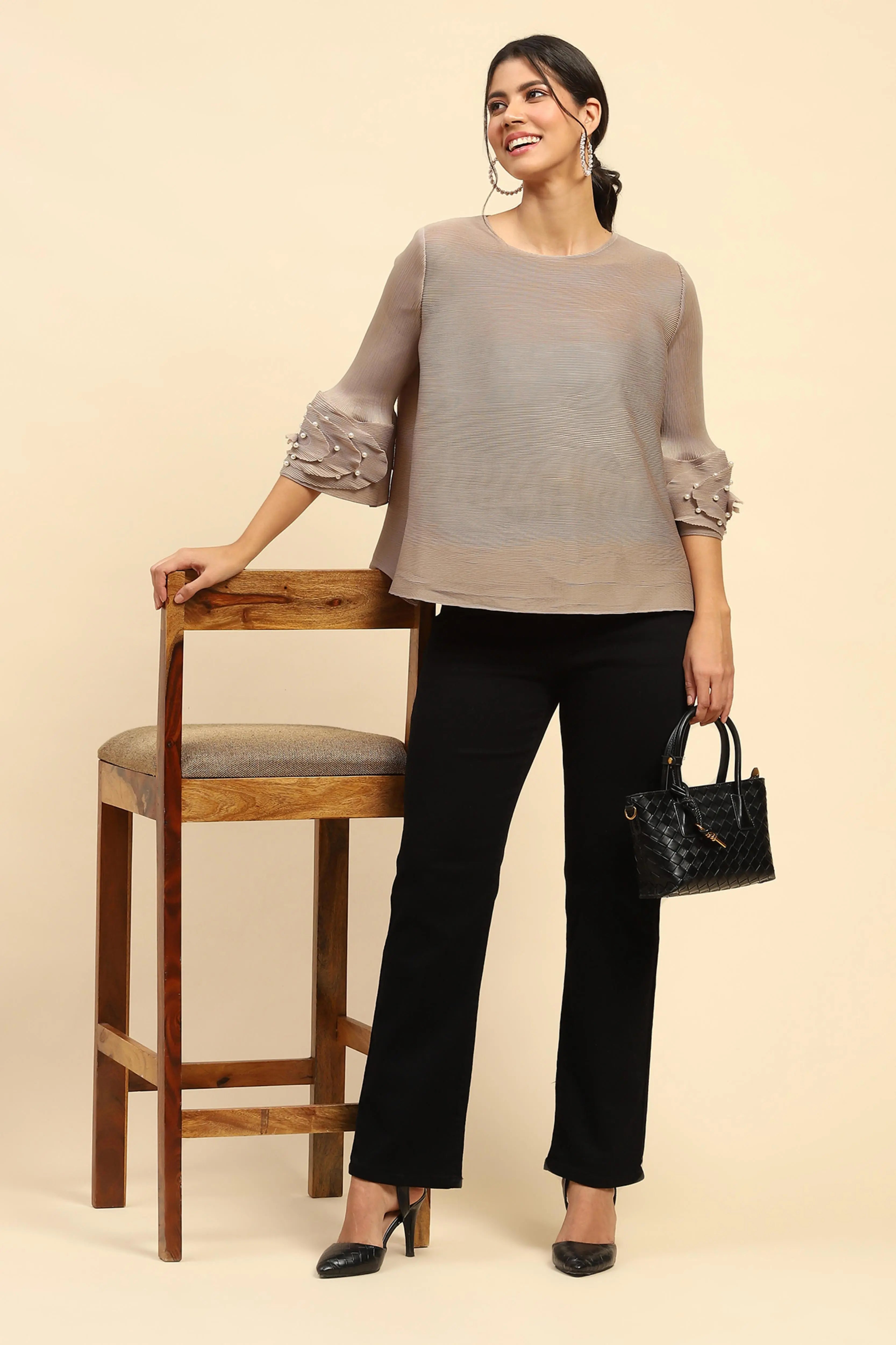 Black Solid Cotton Blend Straight Fit Jeans - Global Republic