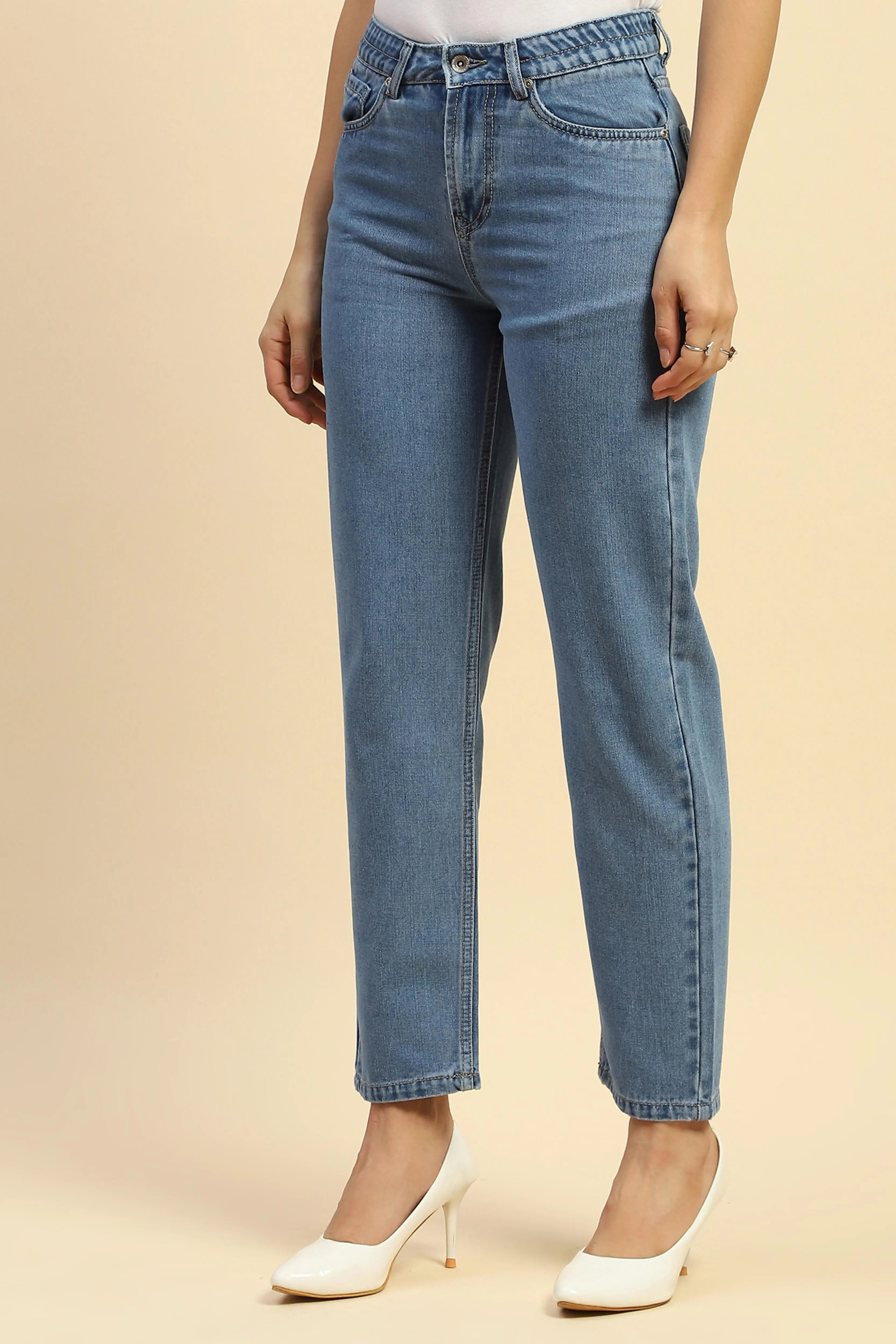 Blue Mom Fit Jeans - Global Republic
