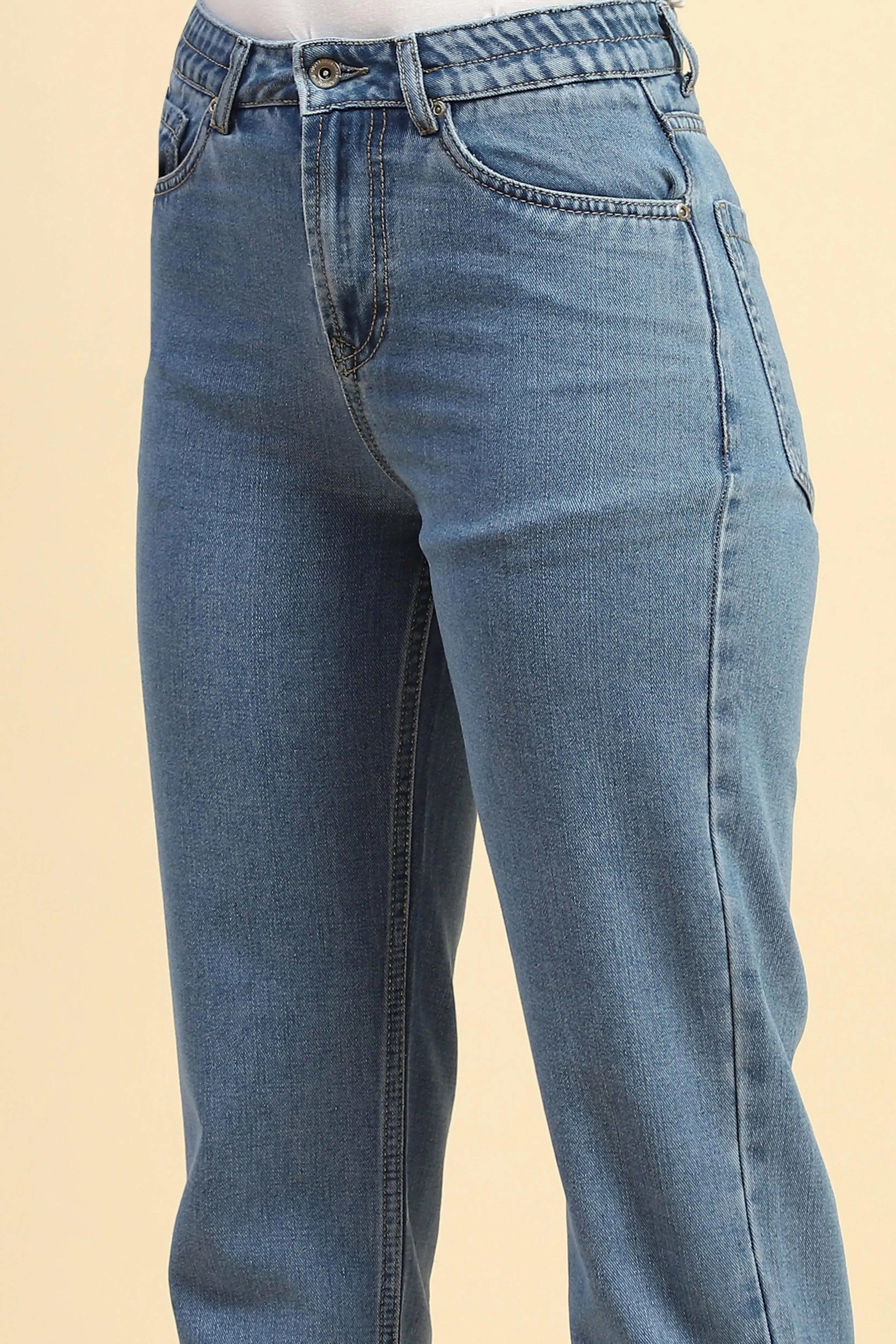Blue Mom Fit Jeans - Global Republic