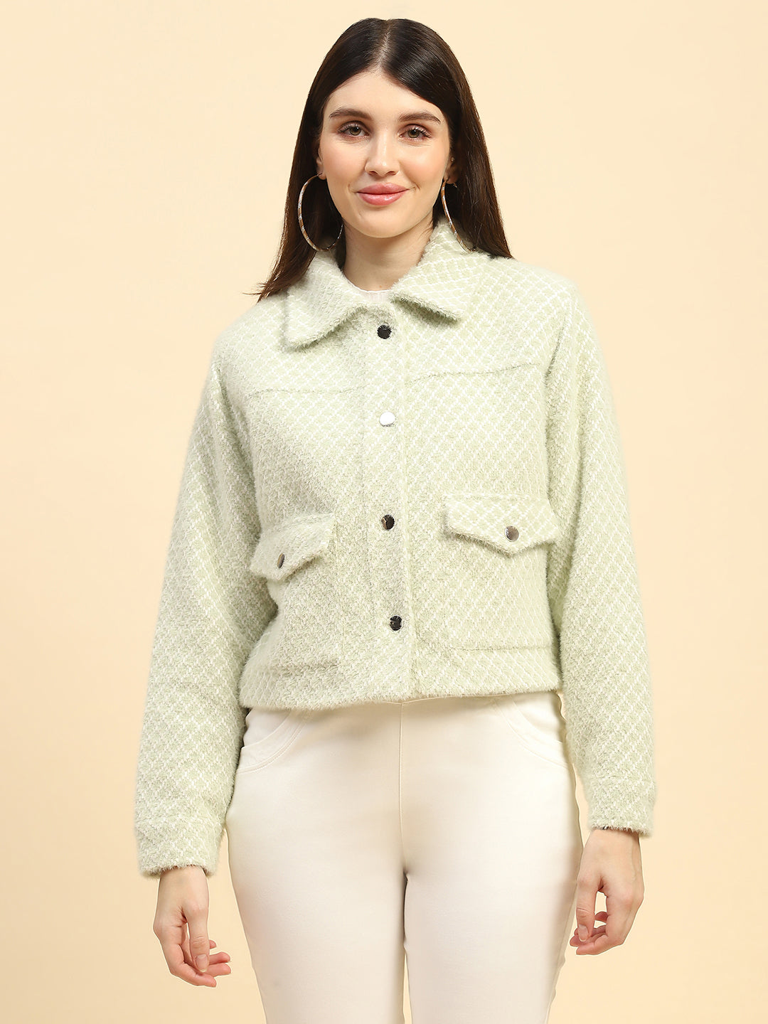 Green Checkerd  Jacket - Global Republic