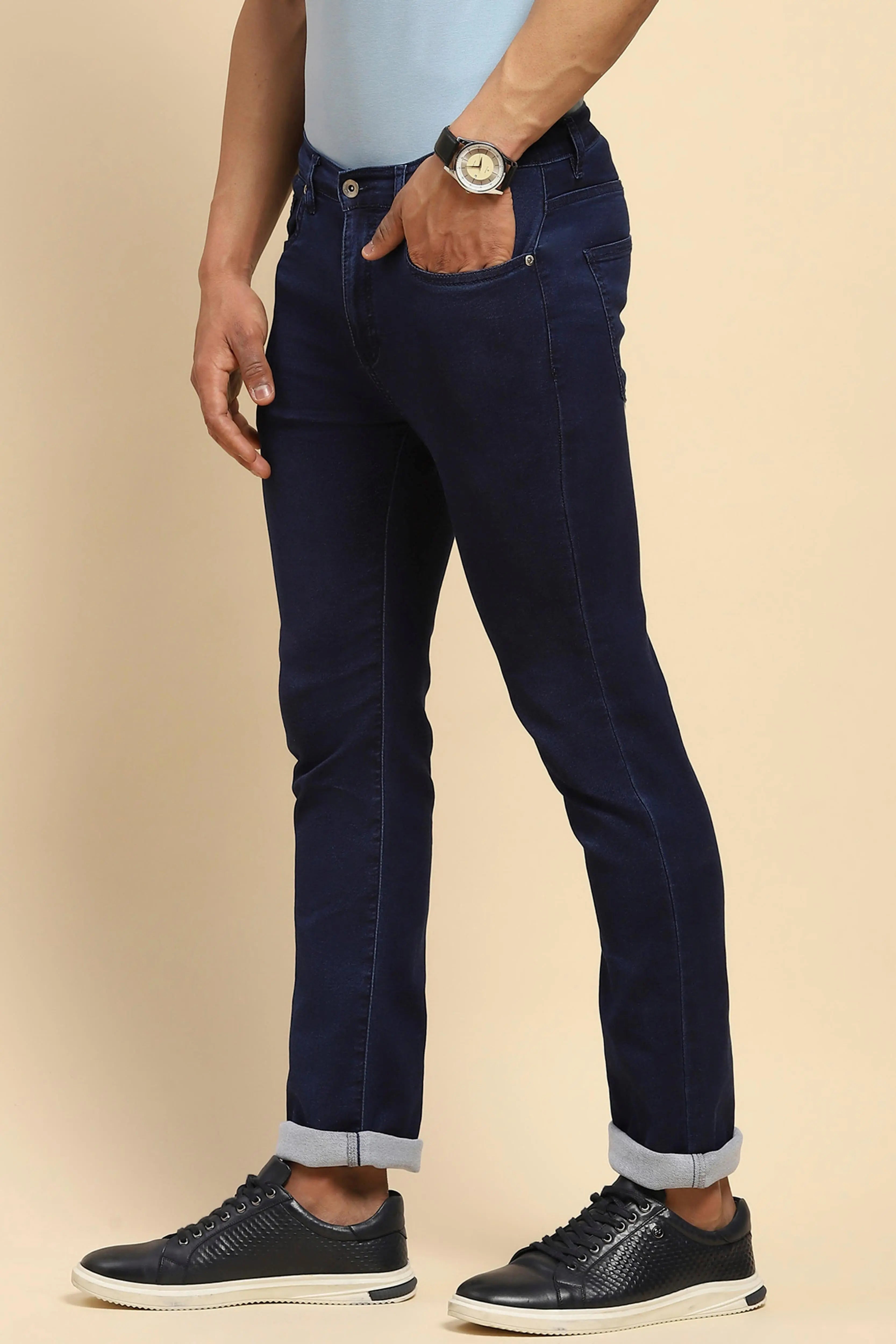 Blue Straight Fit Jeans - Global Republic