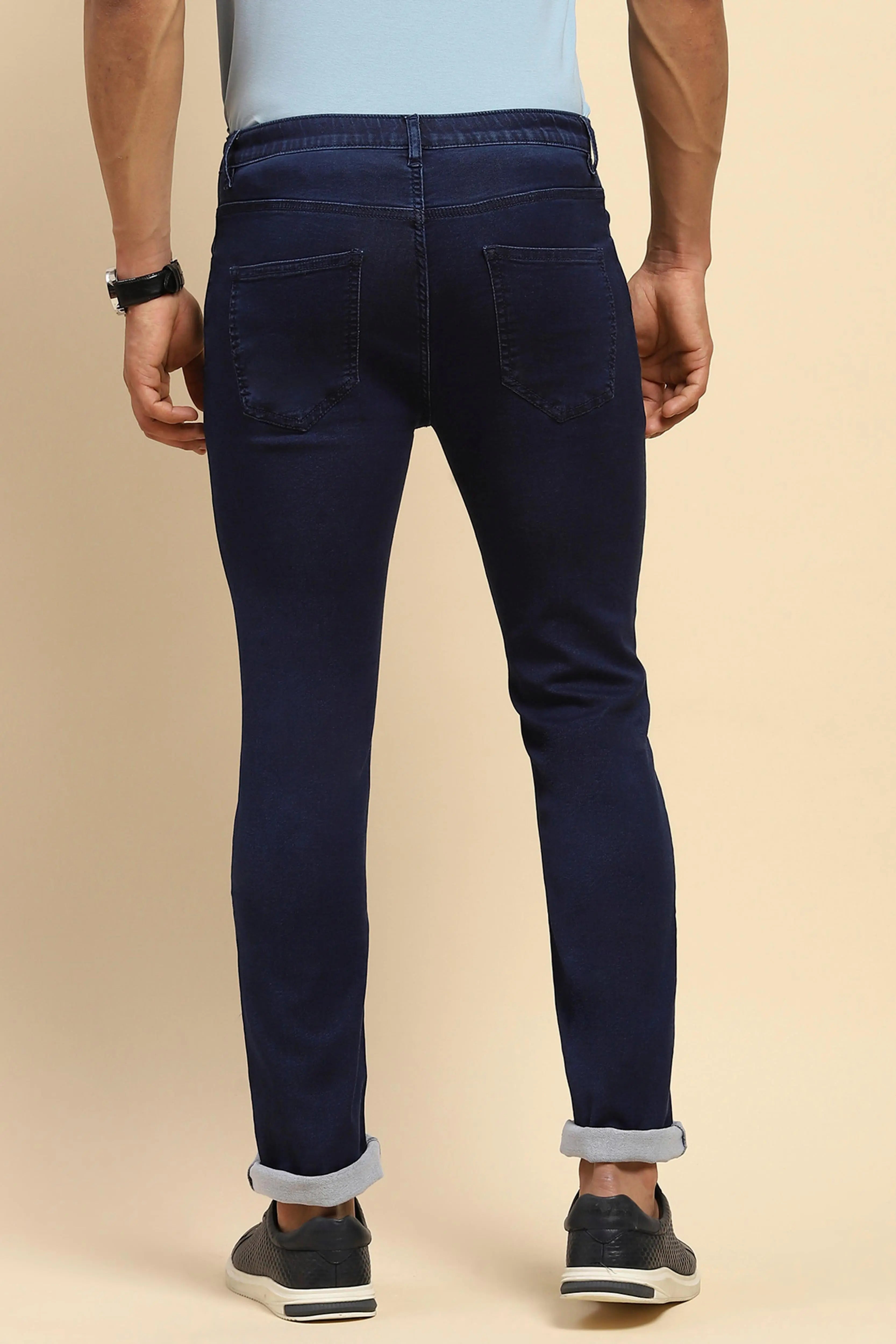 Blue Straight Fit Jeans - Global Republic