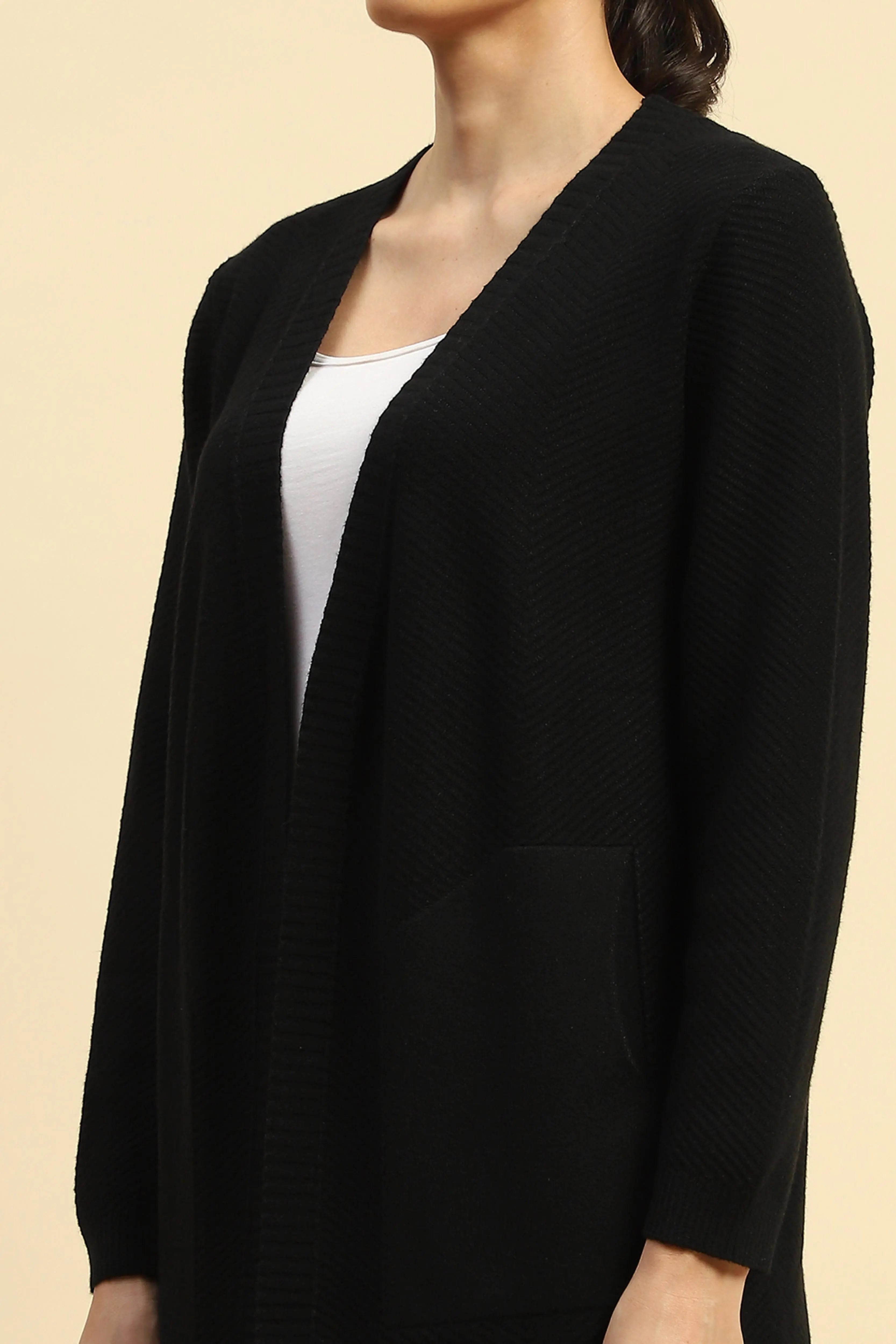 Viscose Loose Fit Winter Shrug - Global Republic