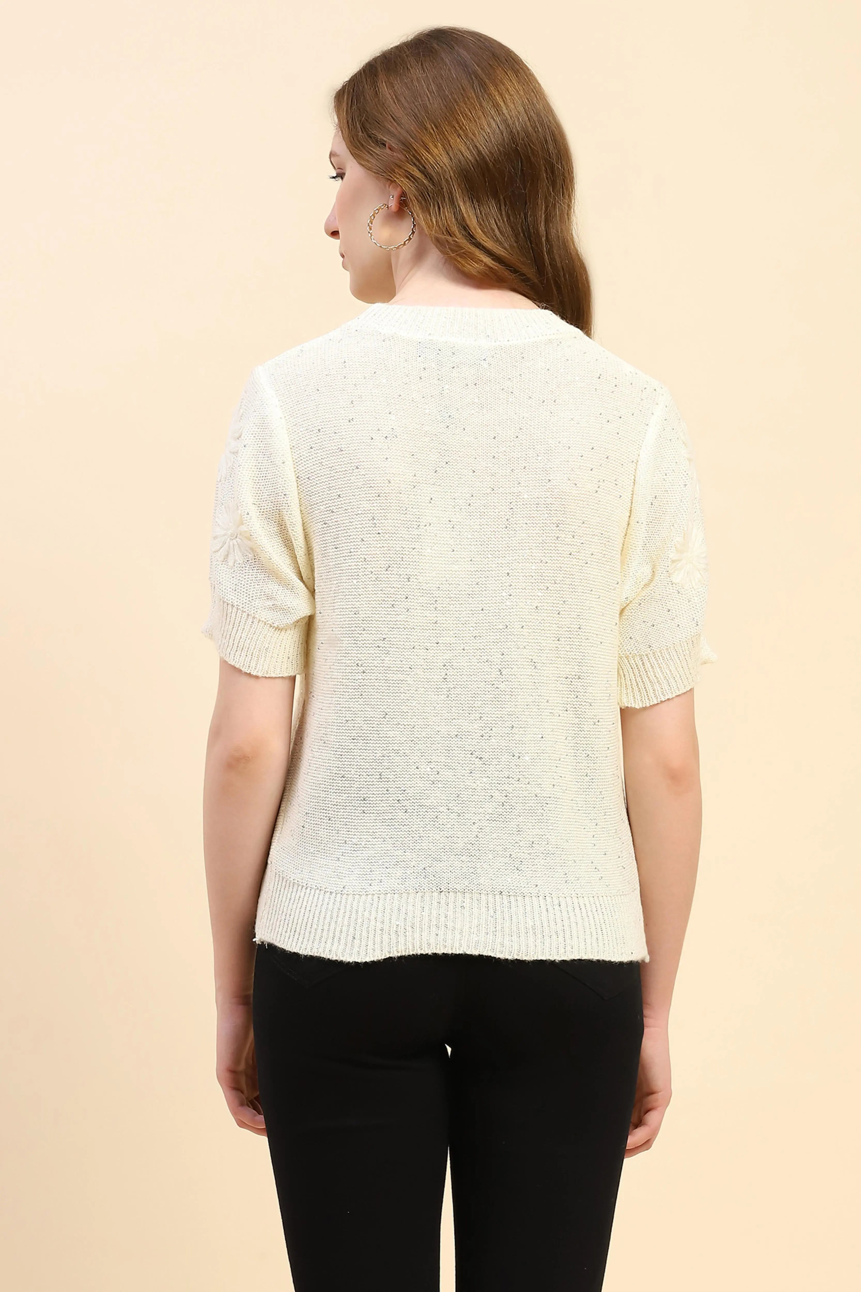 Acrylic Blend Embroidered Pullover - Global Republic