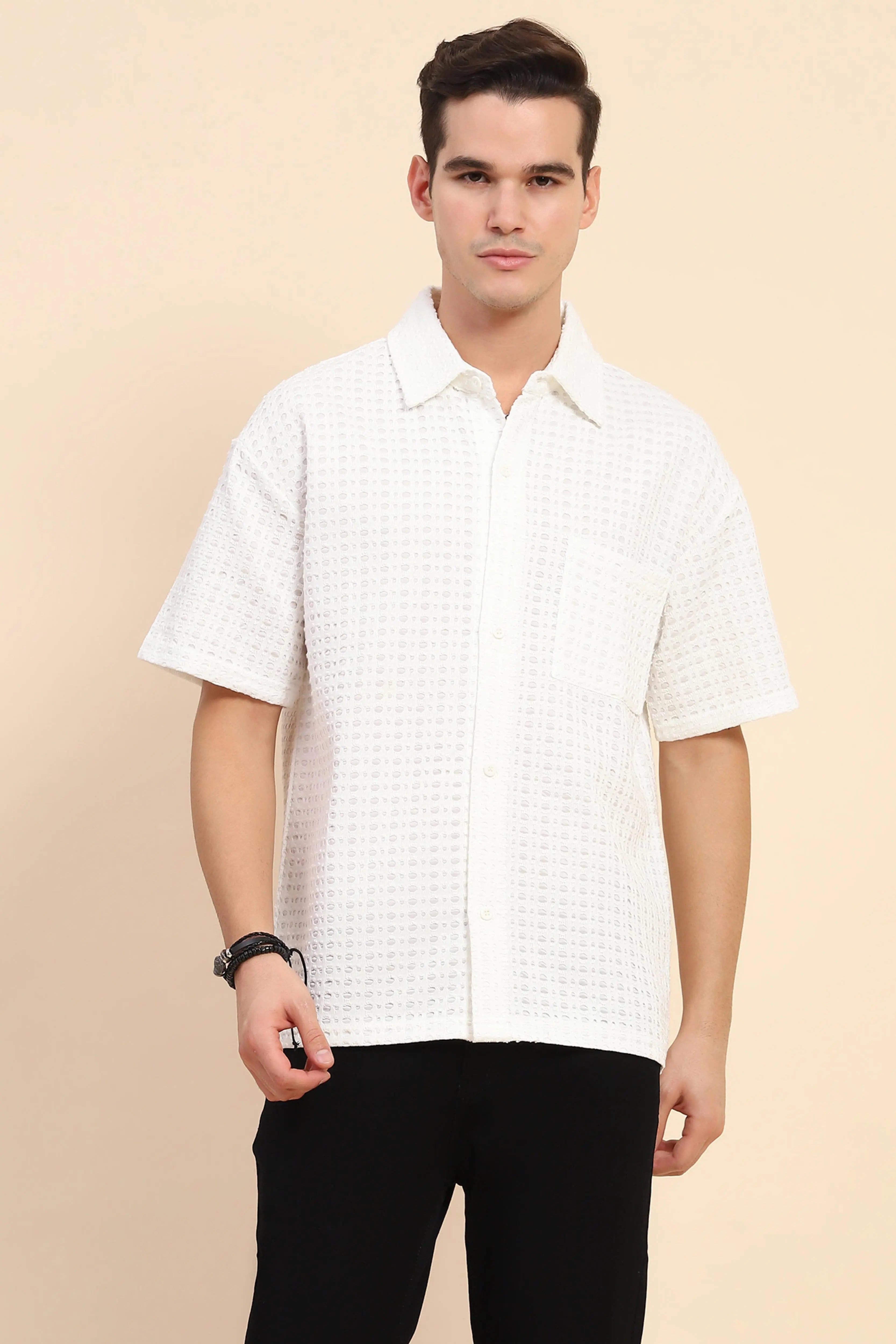 White  Oversized Shirt - Global Republic