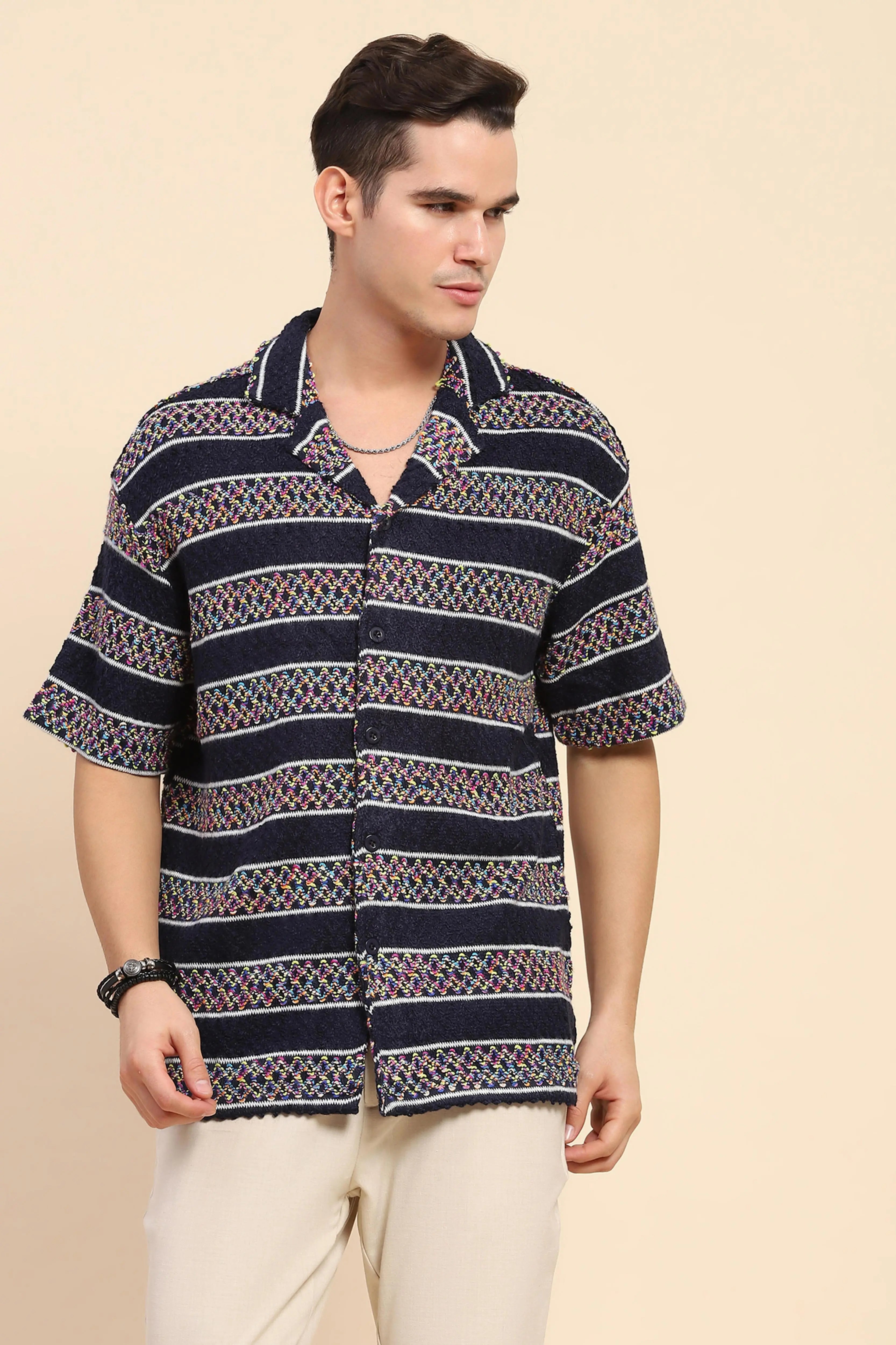 Knitted Oversized Shirt - Global Republic