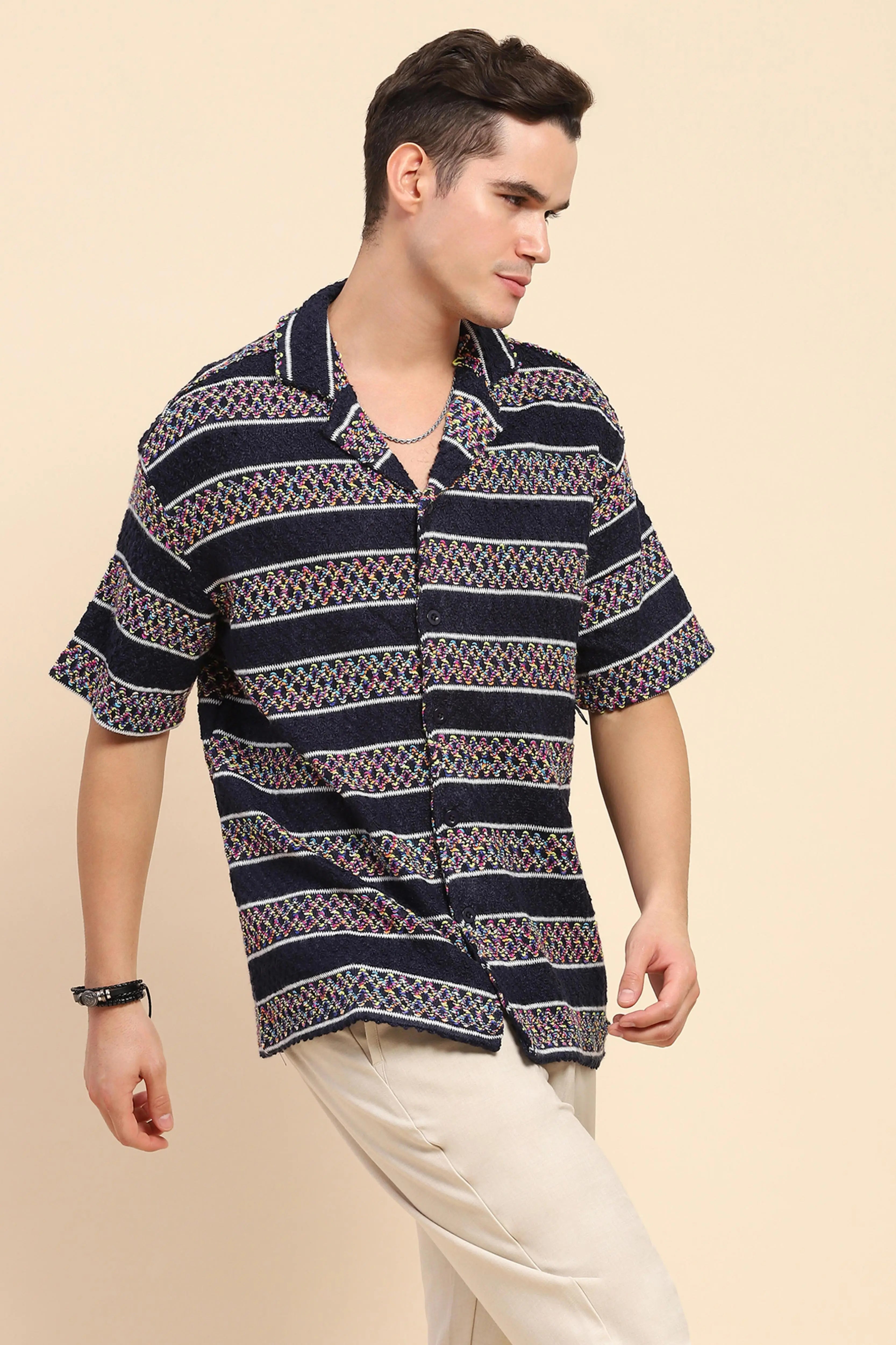 Knitted Oversized Shirt - Global Republic