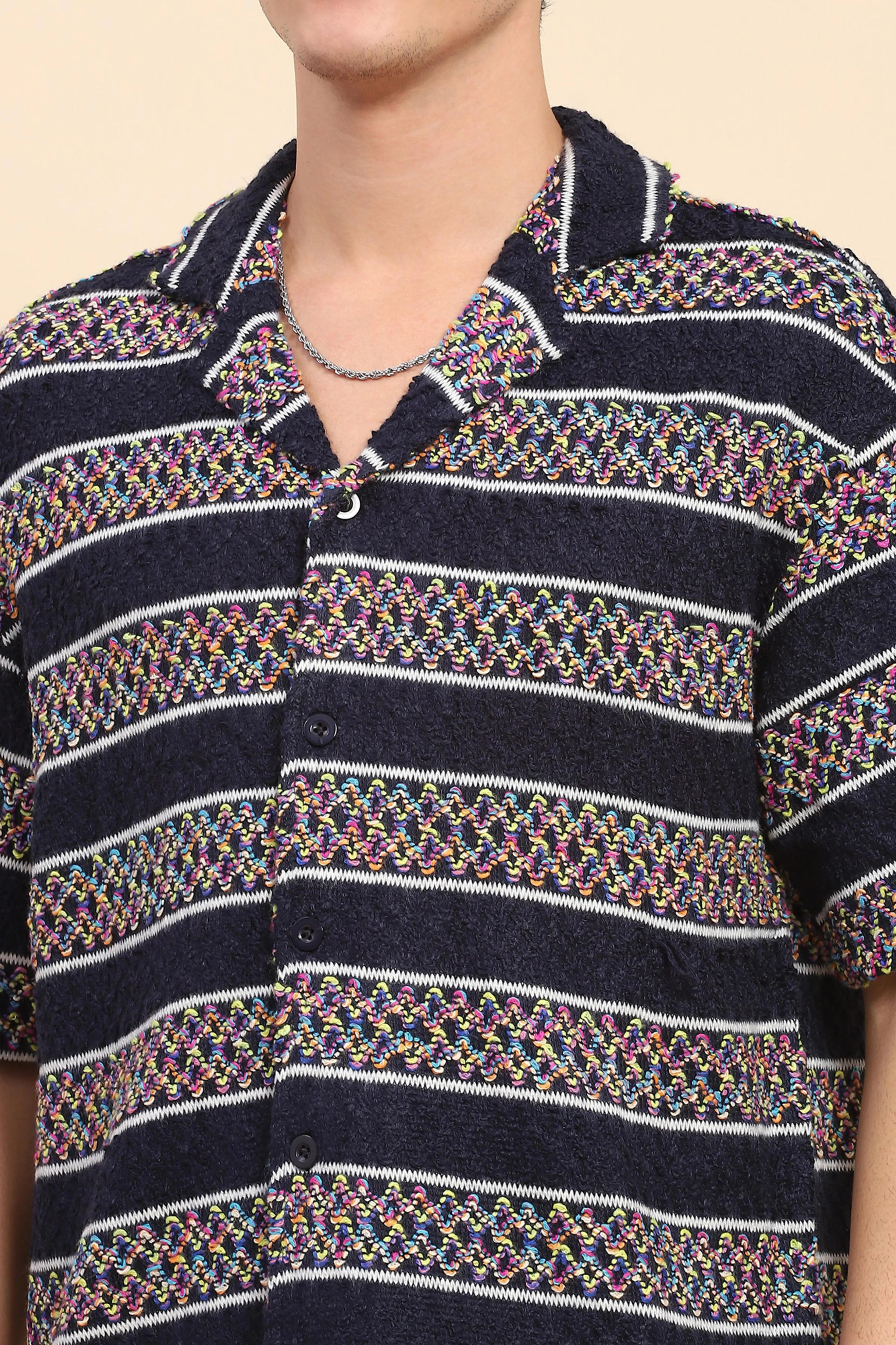 Knitted Oversized Shirt - Global Republic