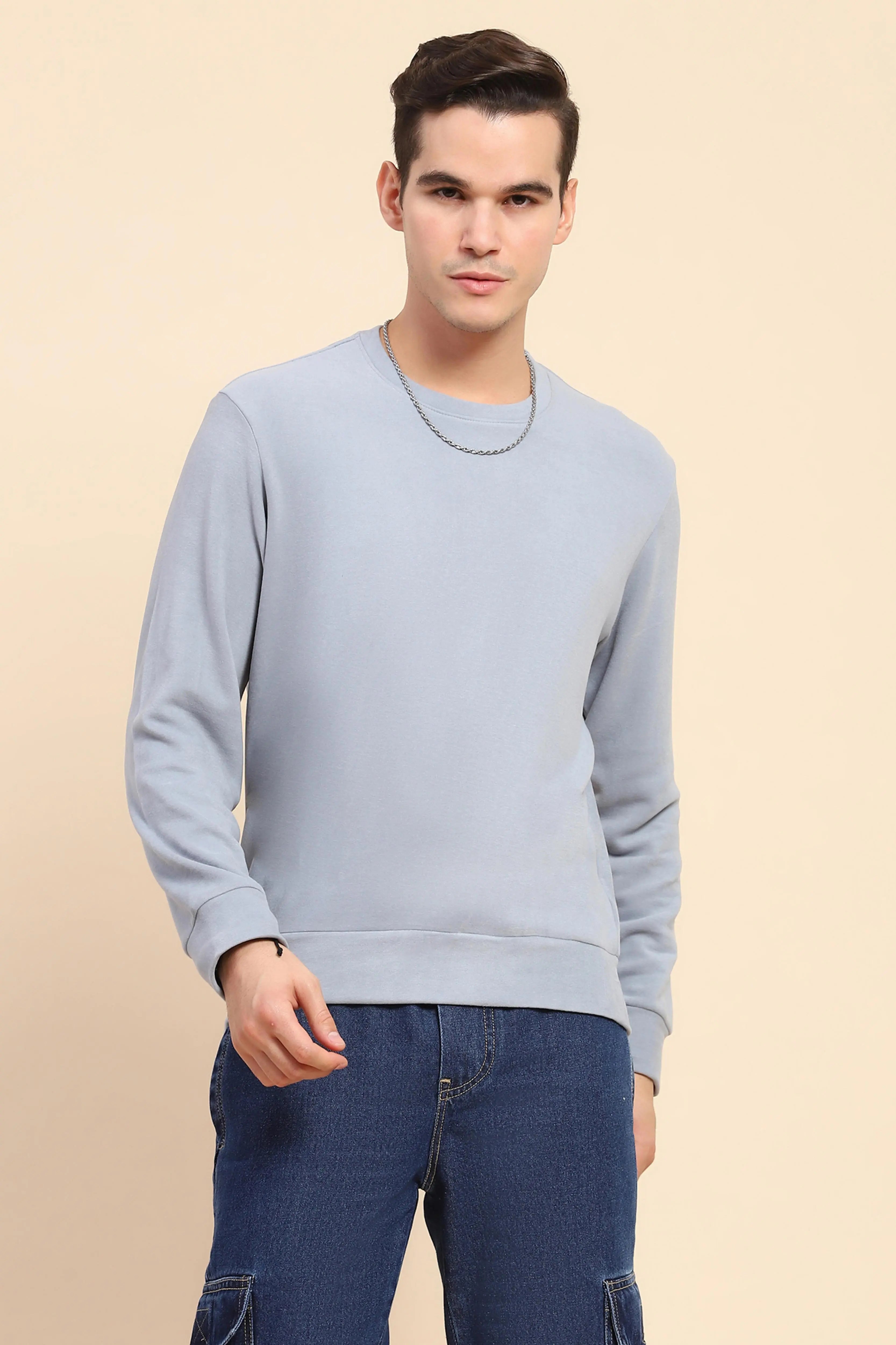 Blue Acrylic Winter Sweatshirt - Global Republic