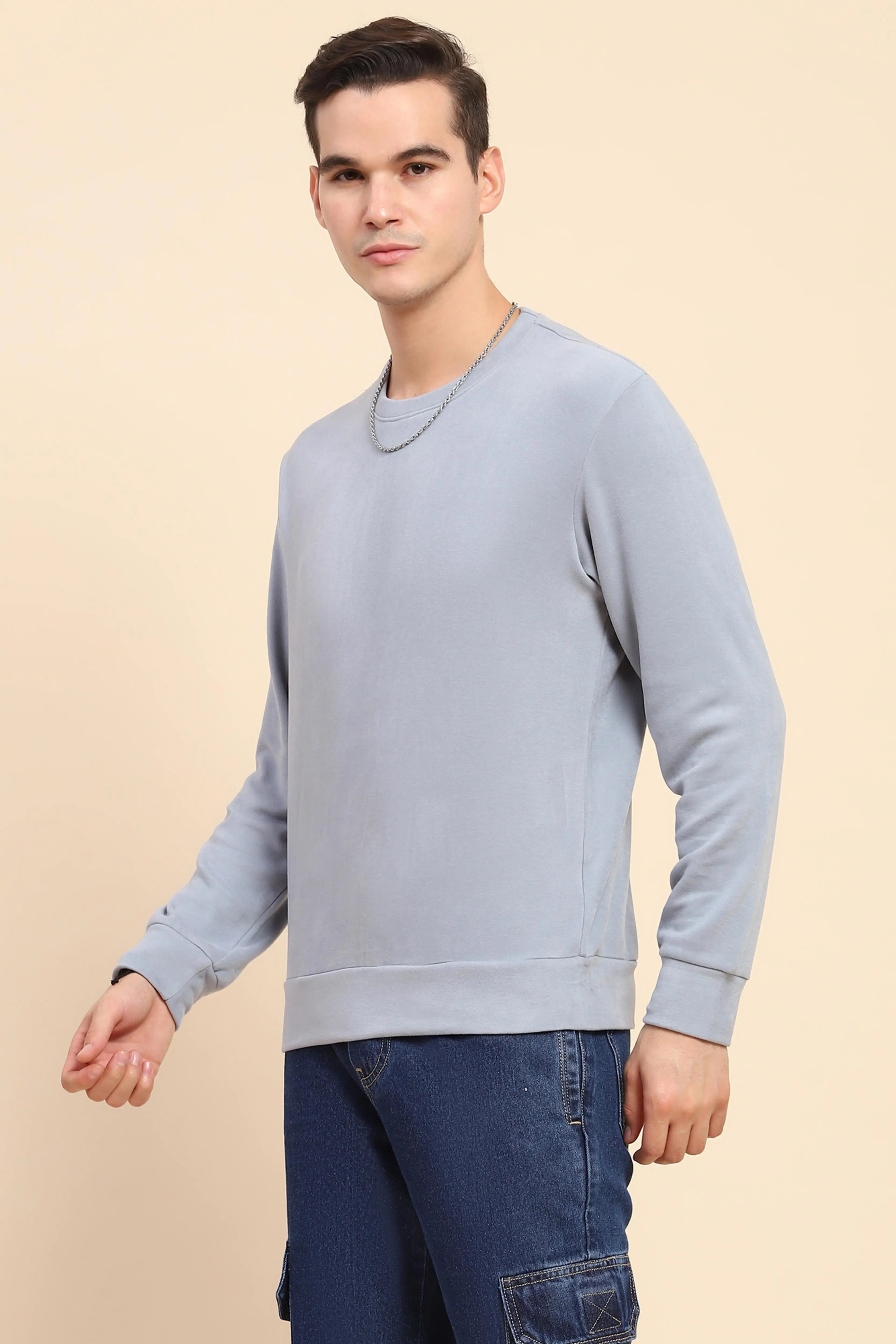 Blue Acrylic Winter Sweatshirt - Global Republic