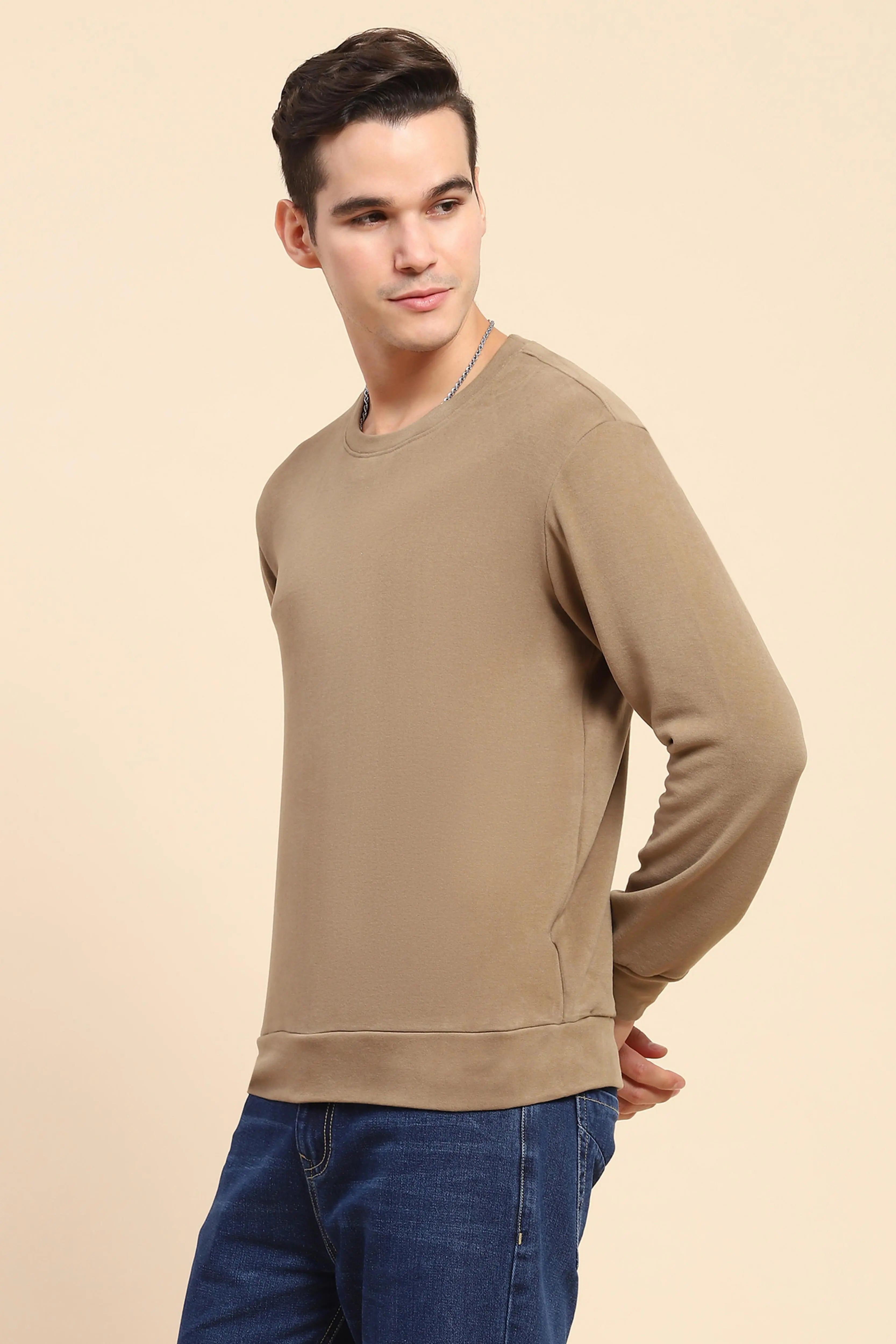 Brown Acrylic Winter Sweatshirt - Global Republic