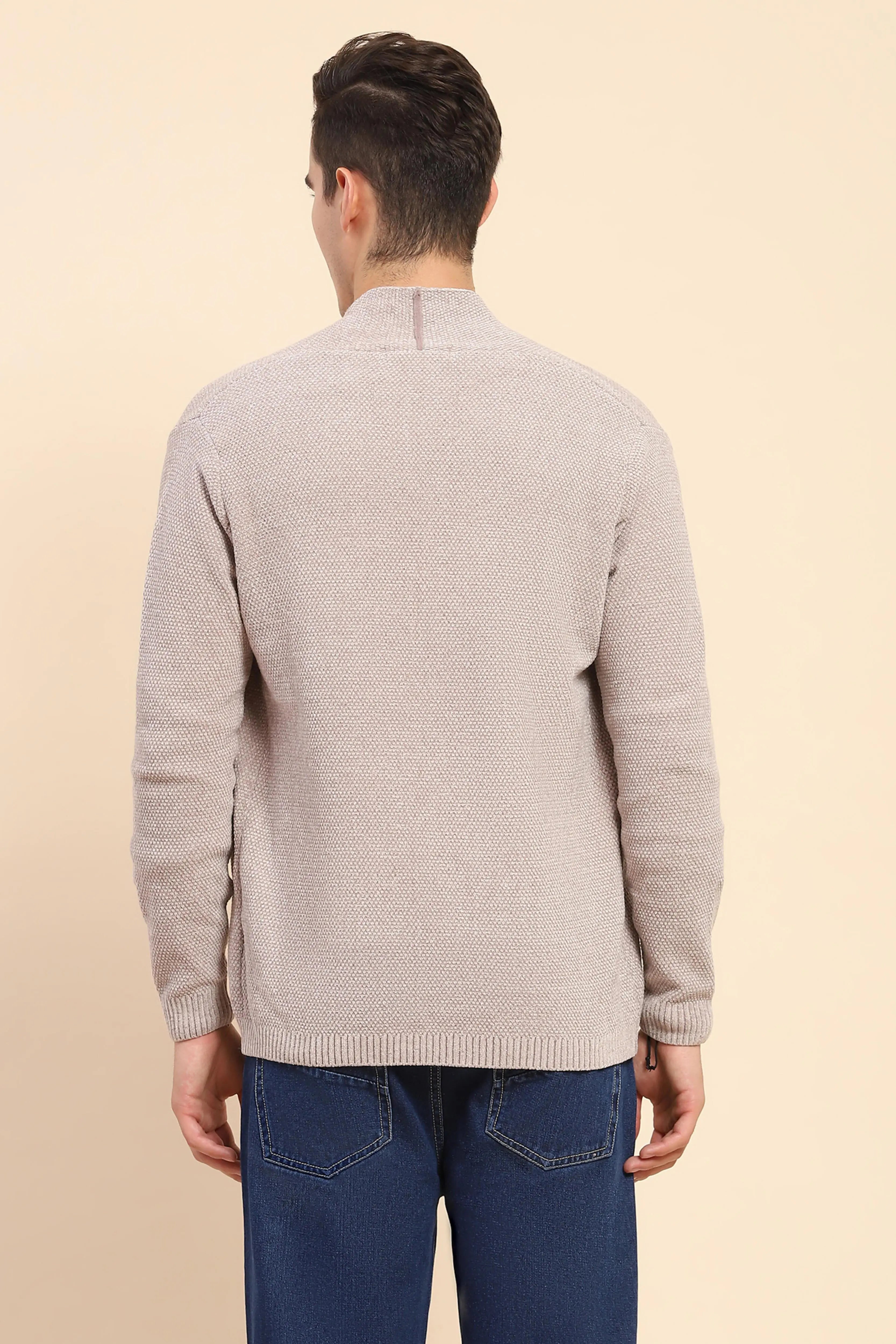 Beige Knitted Winter Shrug - Global Republic