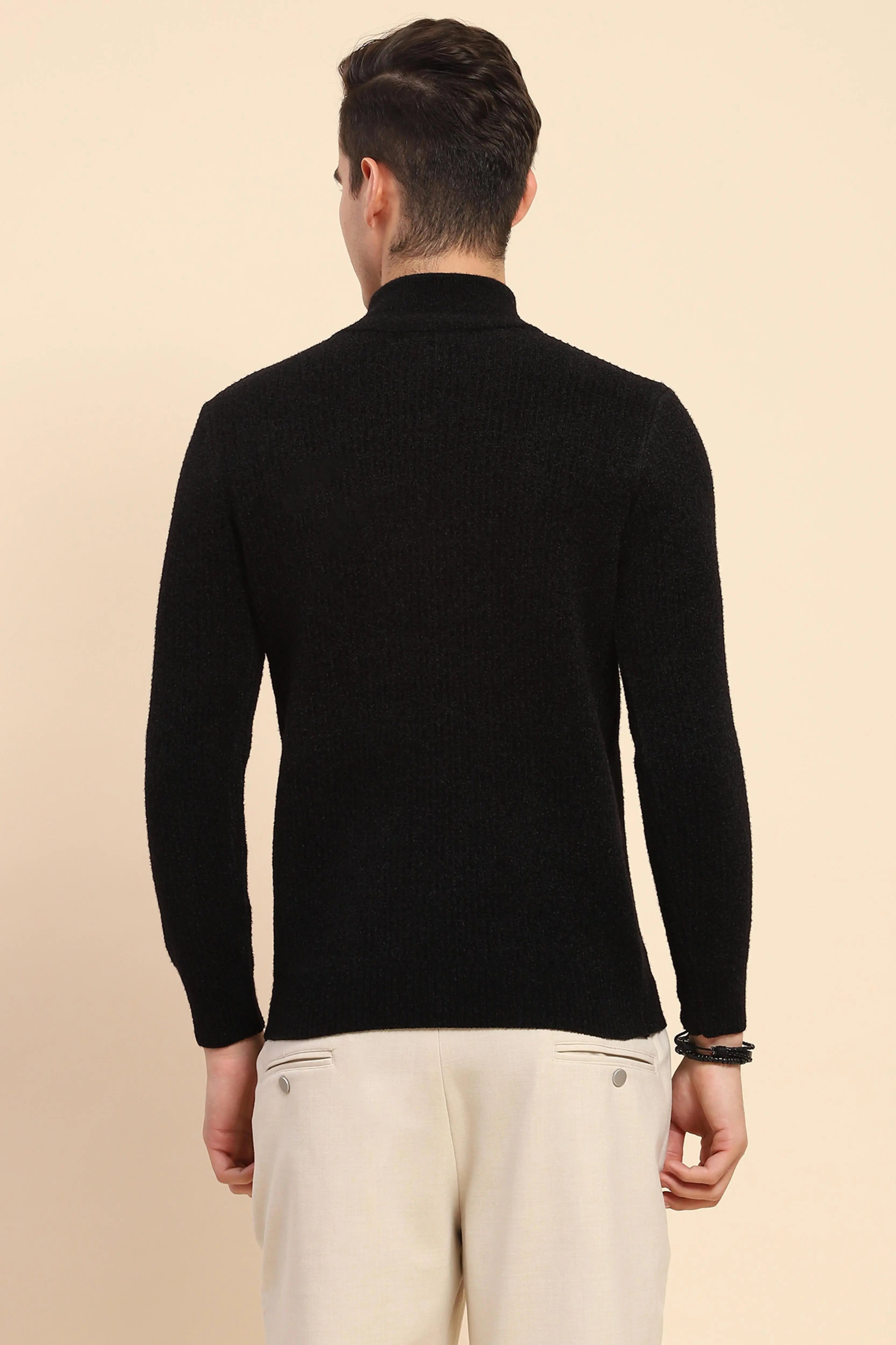 Black Knit Pullover - Global Republic