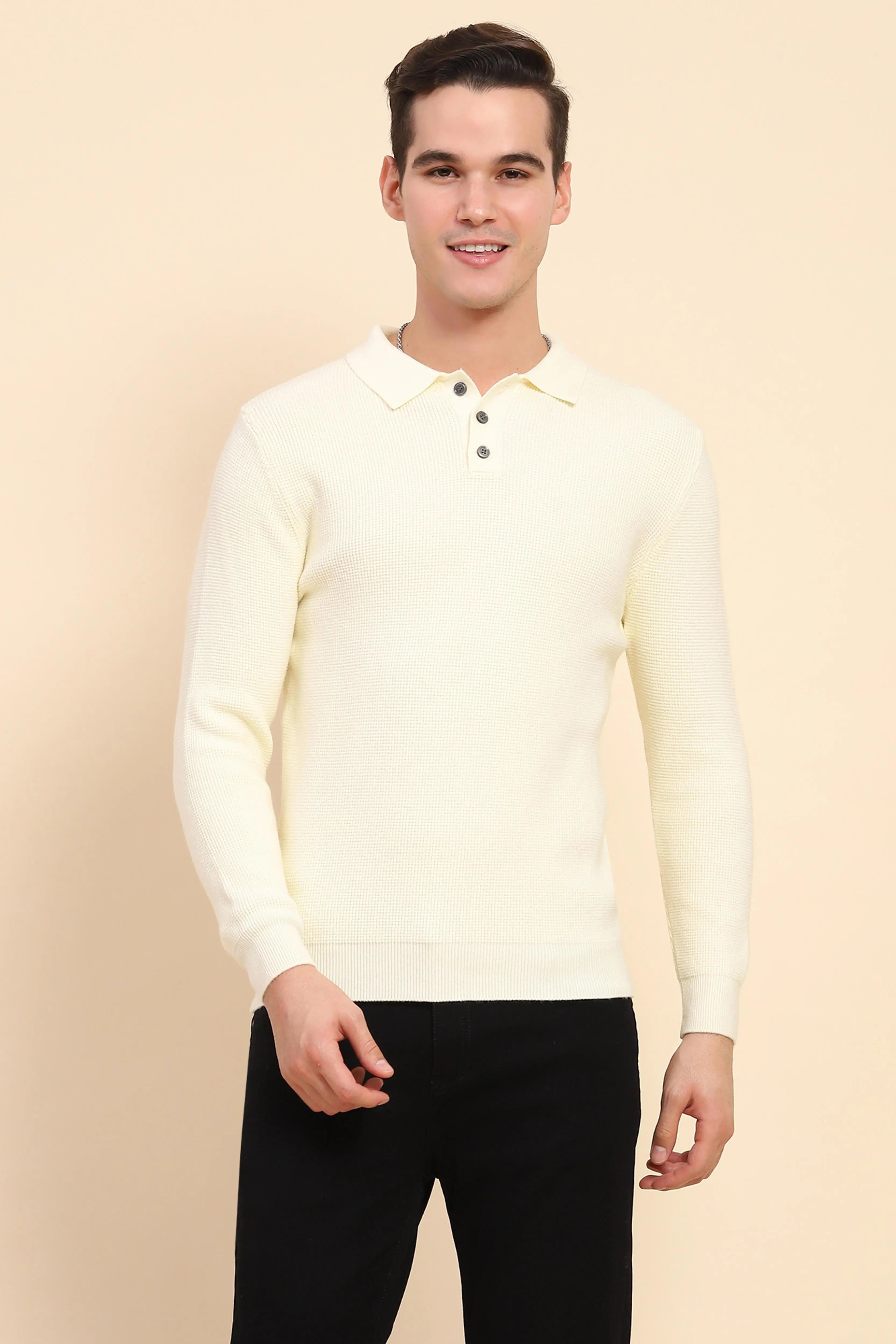 Off White  Knit Pullover - Global Republic