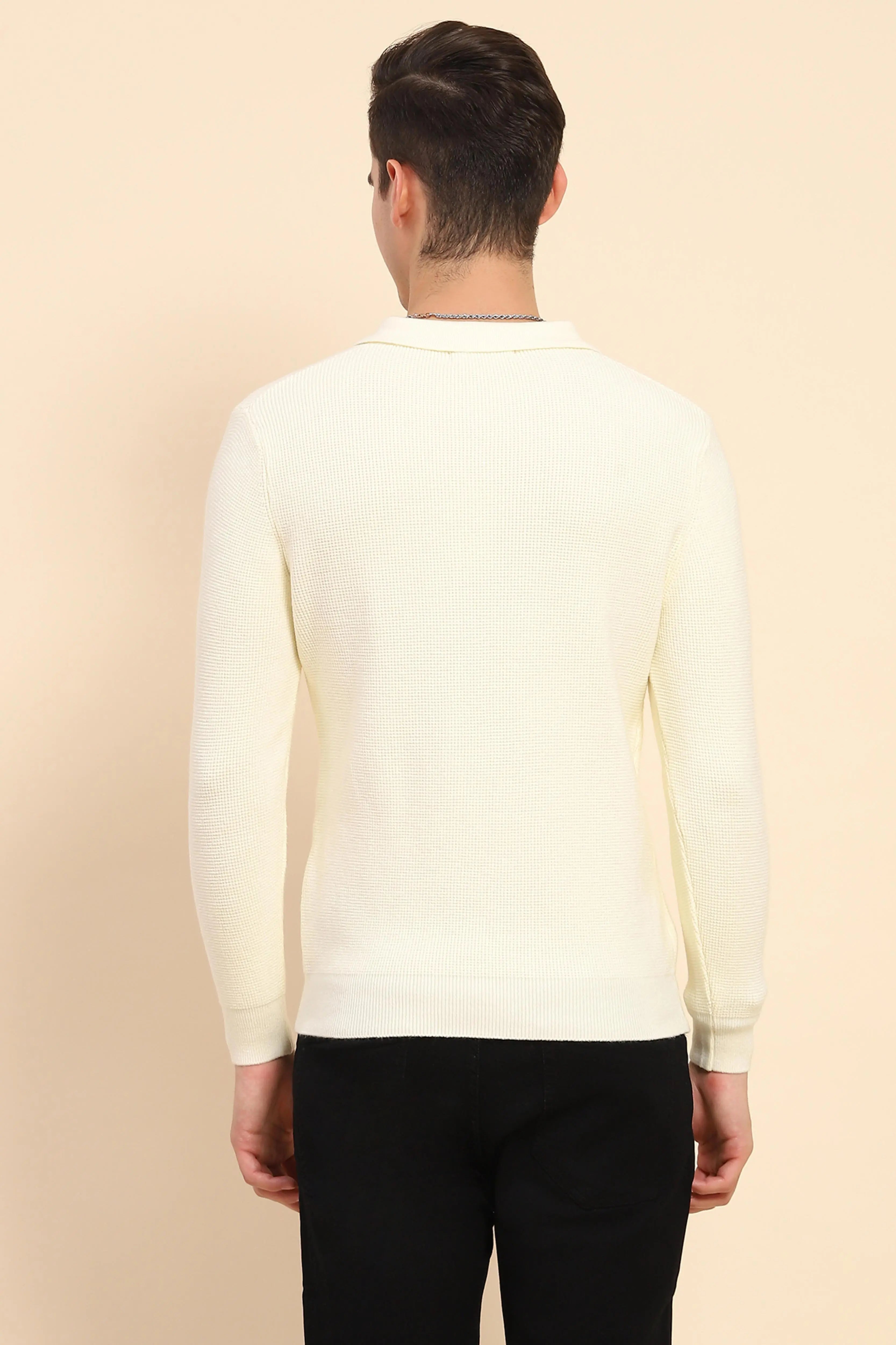Off White Knit Pullover - Global Republic