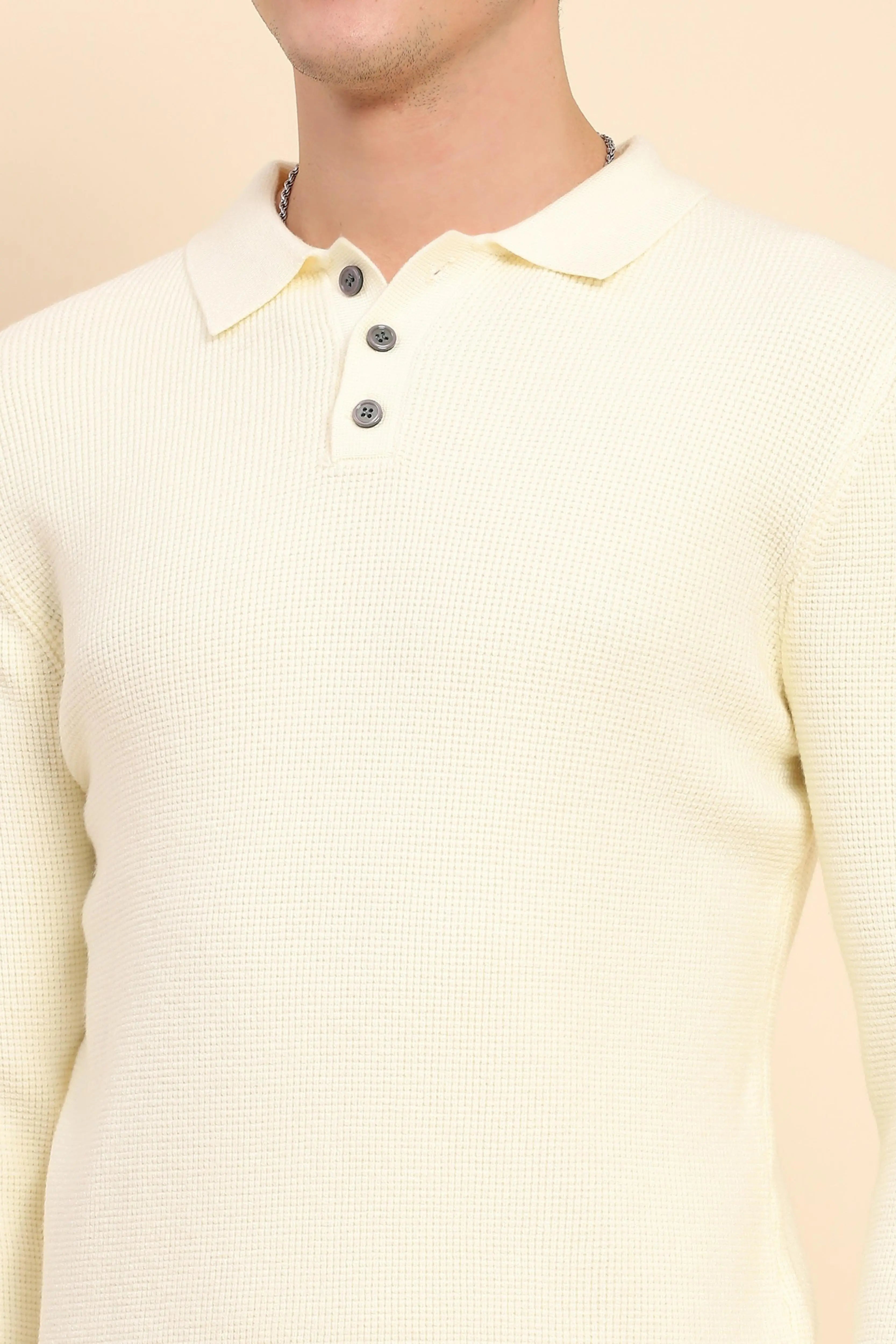 Off White Knit Pullover - Global Republic