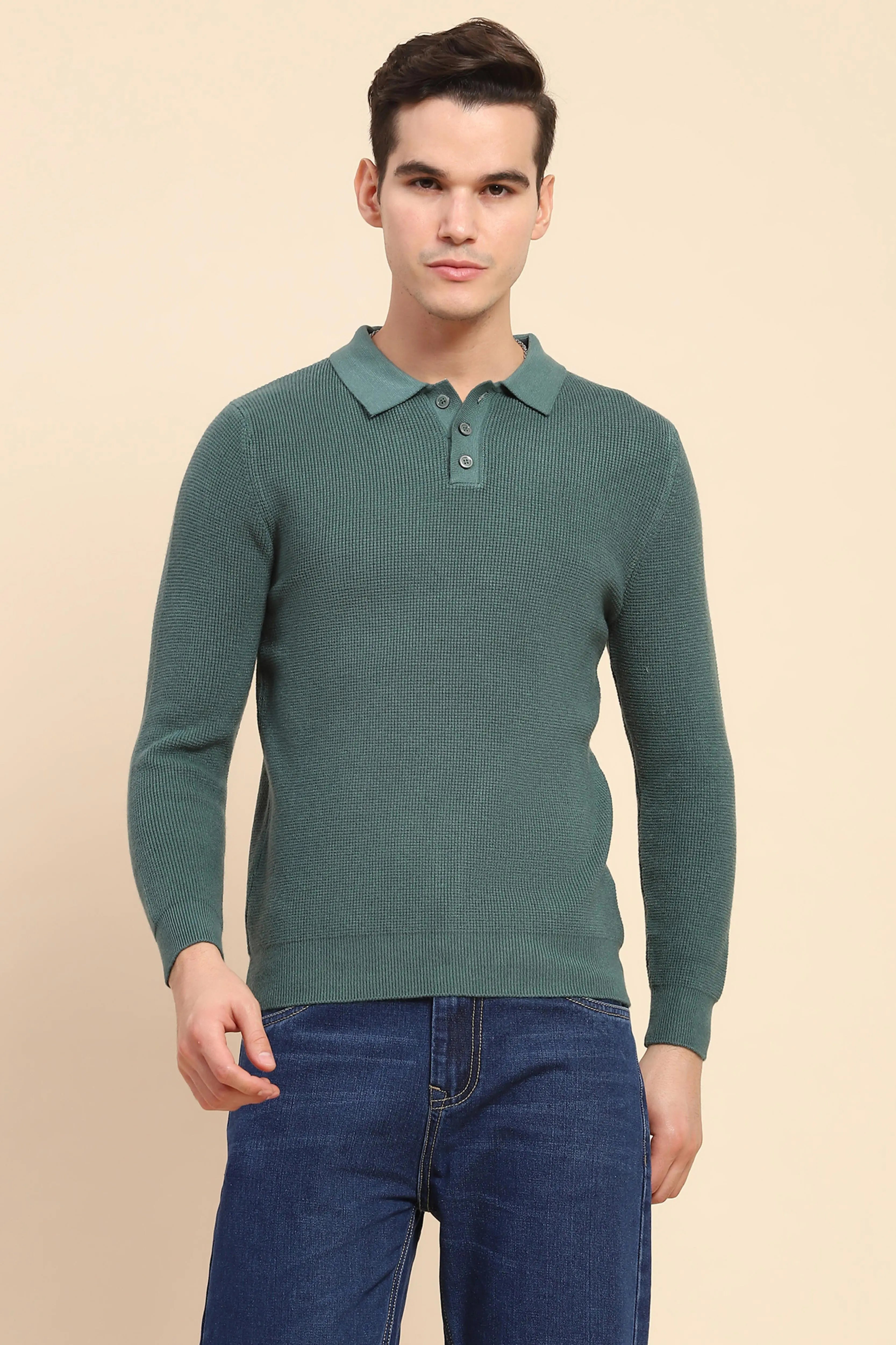 Green  Knit Pullover - Global Republic
