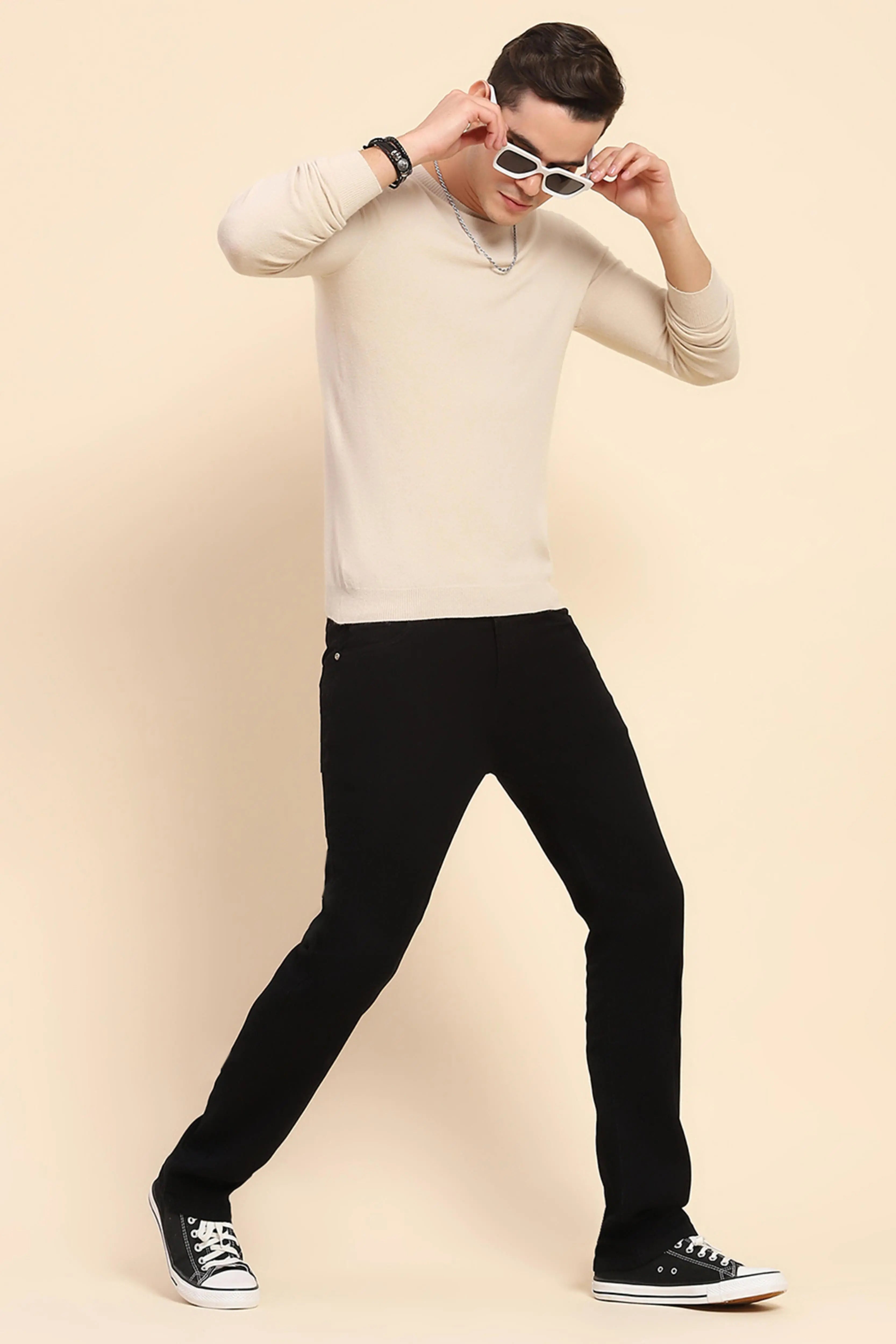 Beige Wool Blend Pullover - Global Republic