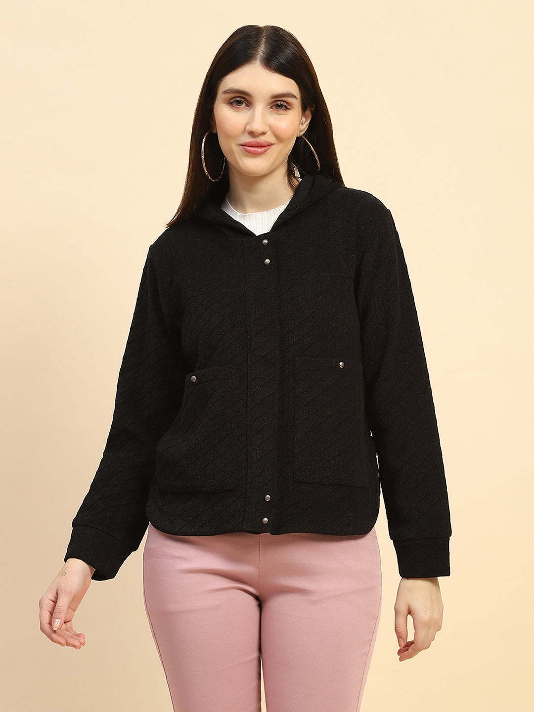 Black Solid Sweatshirt - Global Republic