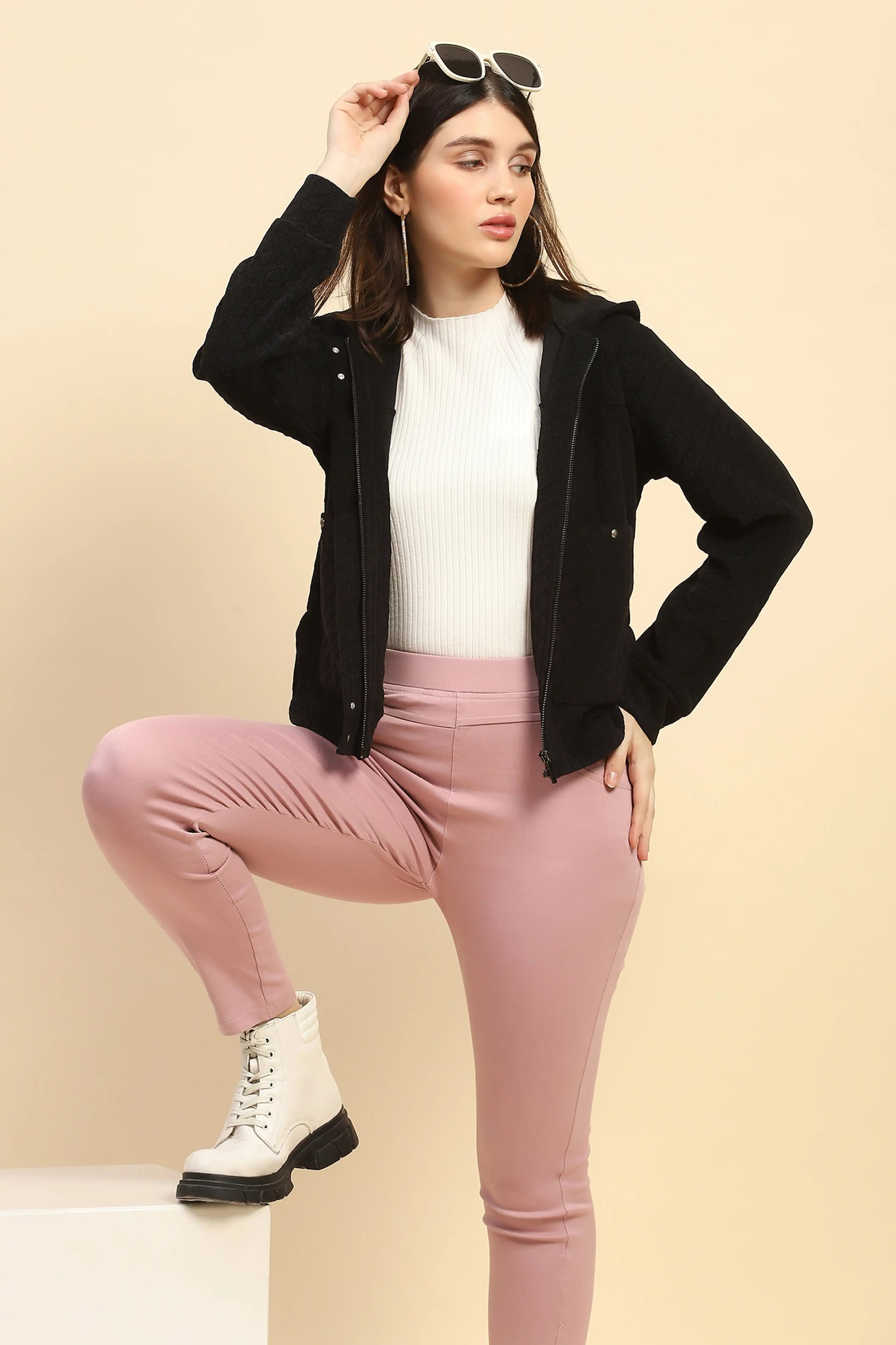 Black Solid Sweatshirt