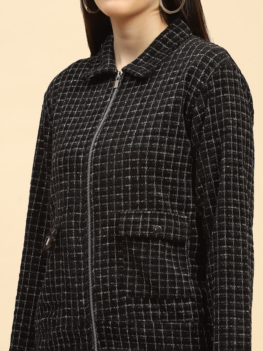 Black Checkerd Co ord Set - Global Republic
