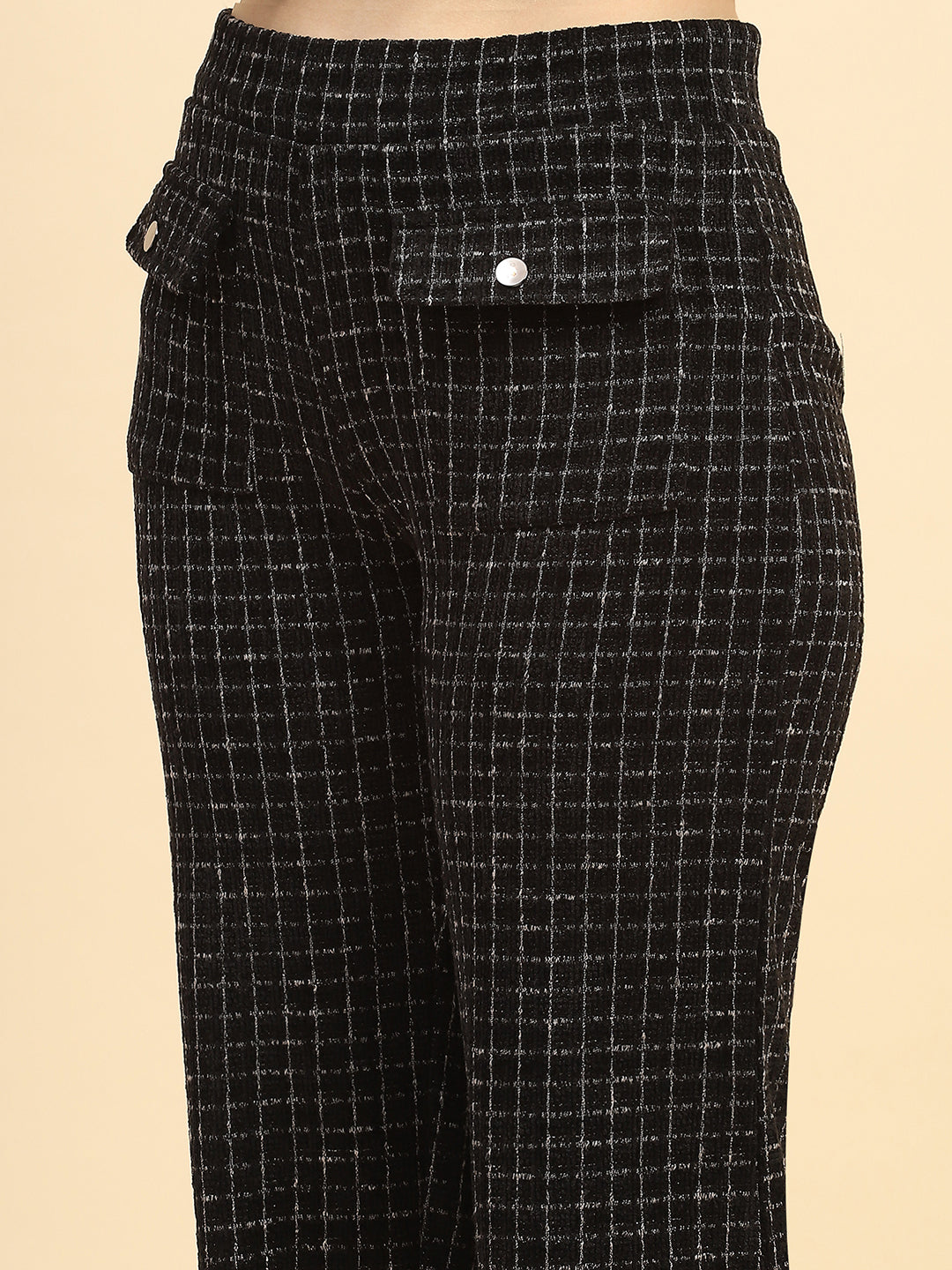 Black Checkerd Co ord Set - Global Republic