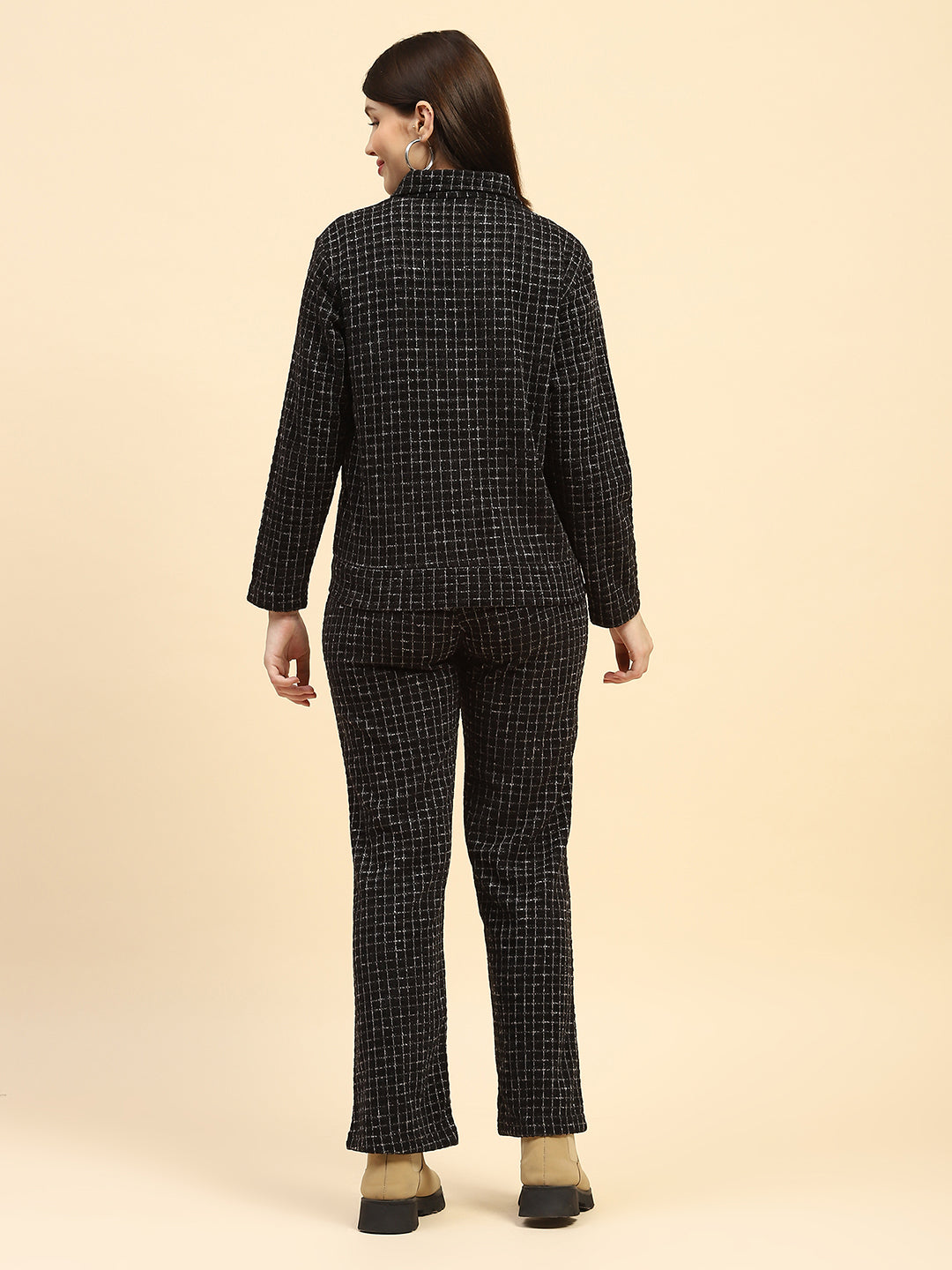 Black Checkerd Co ord Set - Global Republic