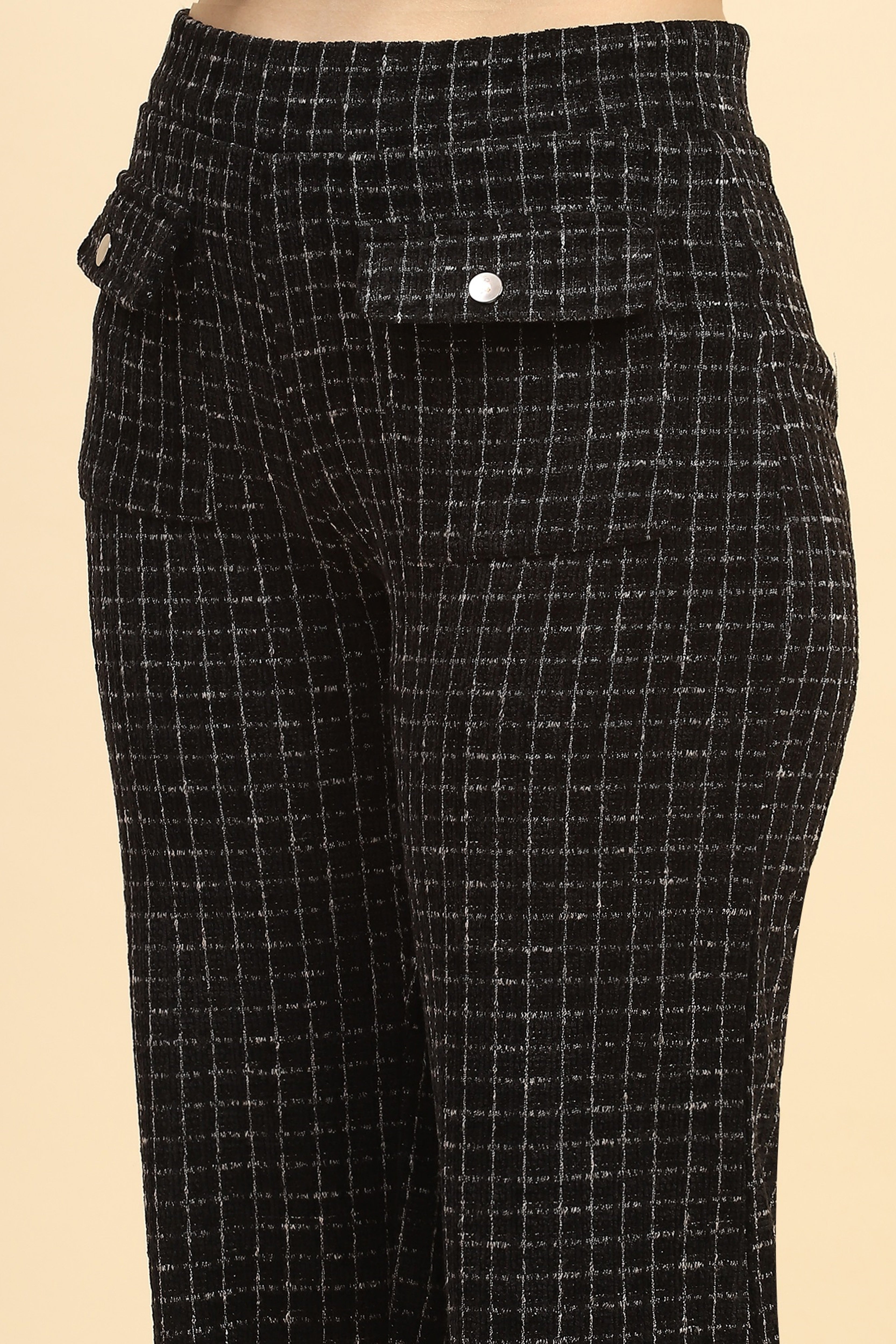 Black Checkerd Co ord Set