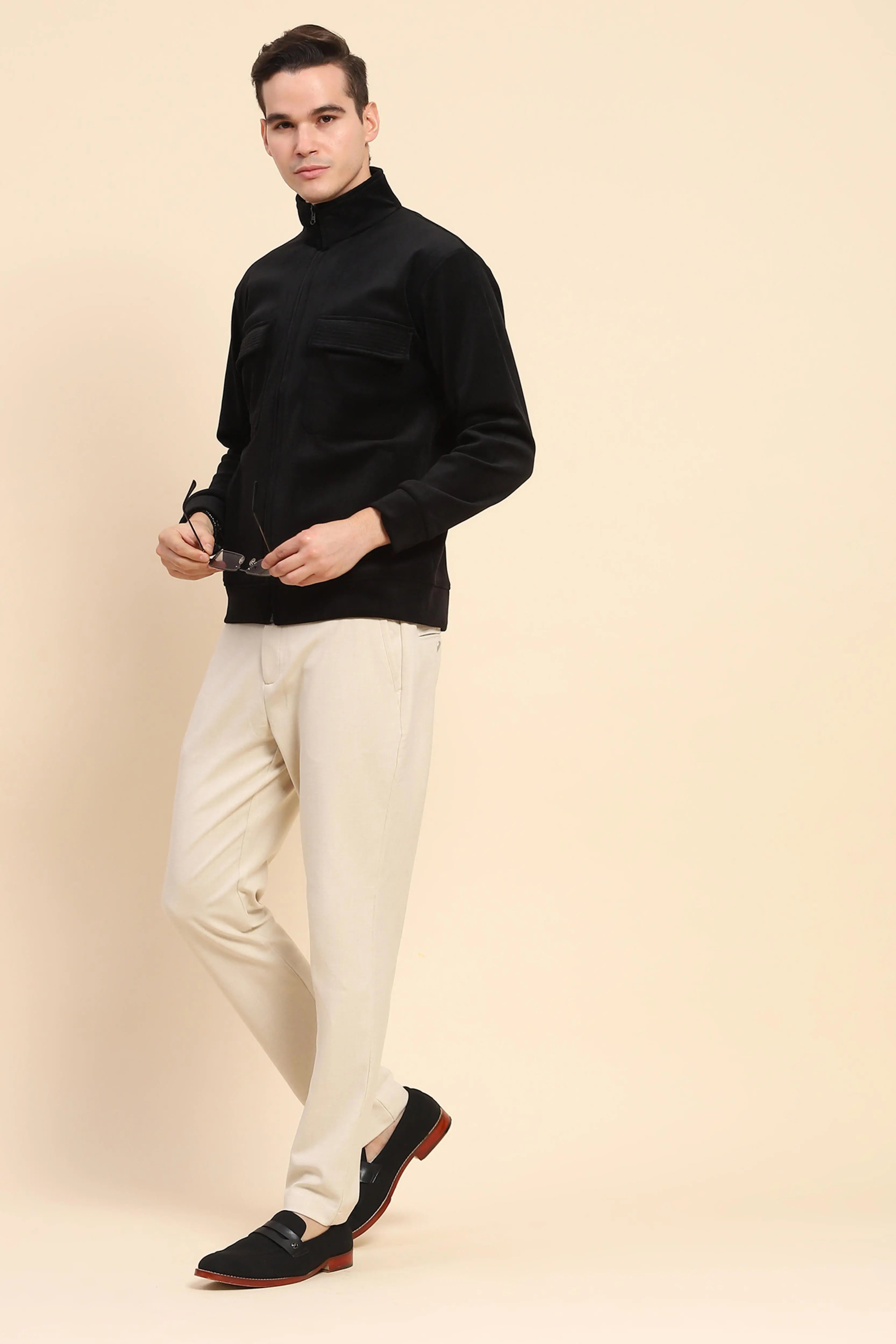 Black Solid Jacket - Global Republic