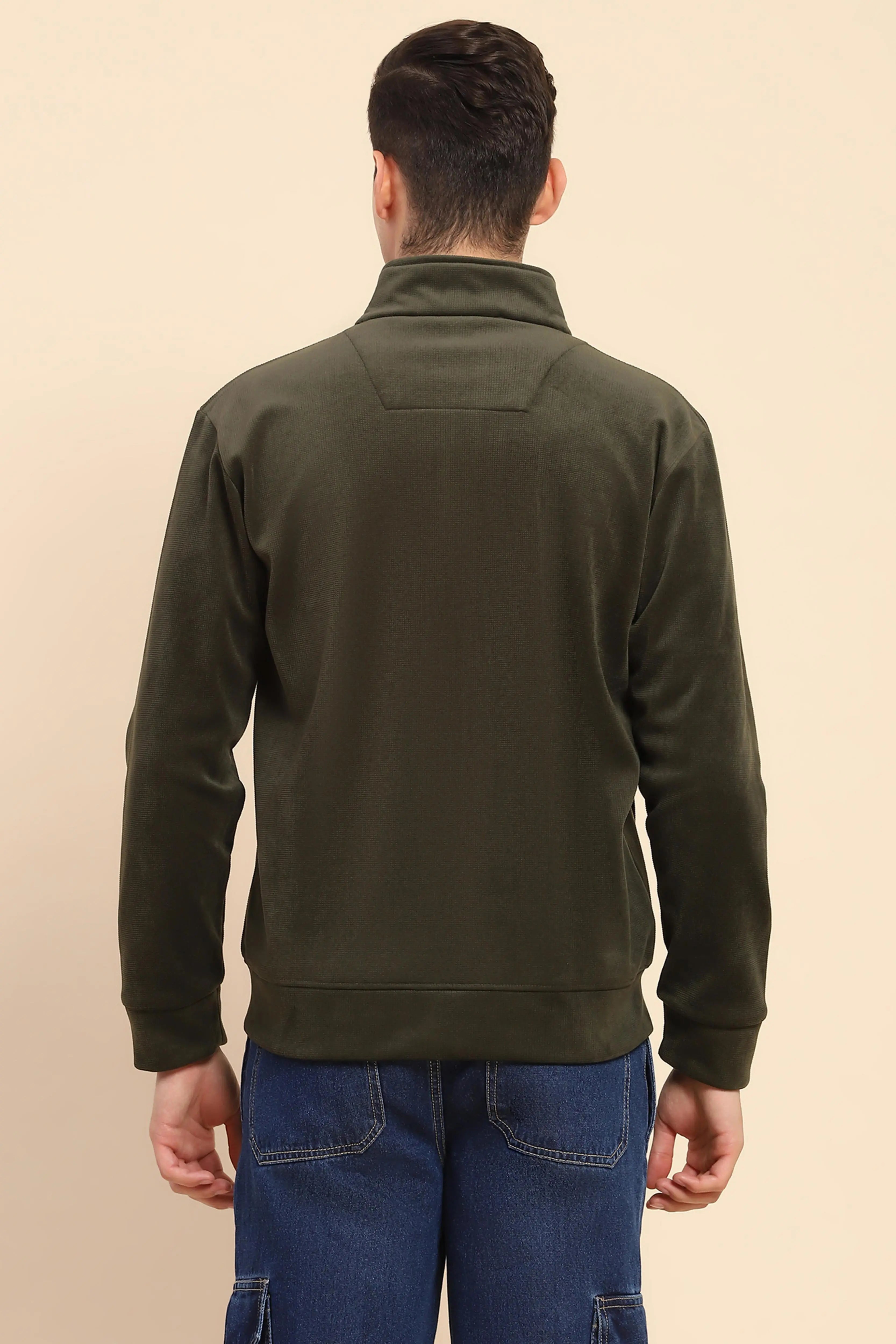 Olive Solid Jacket - Global Republic