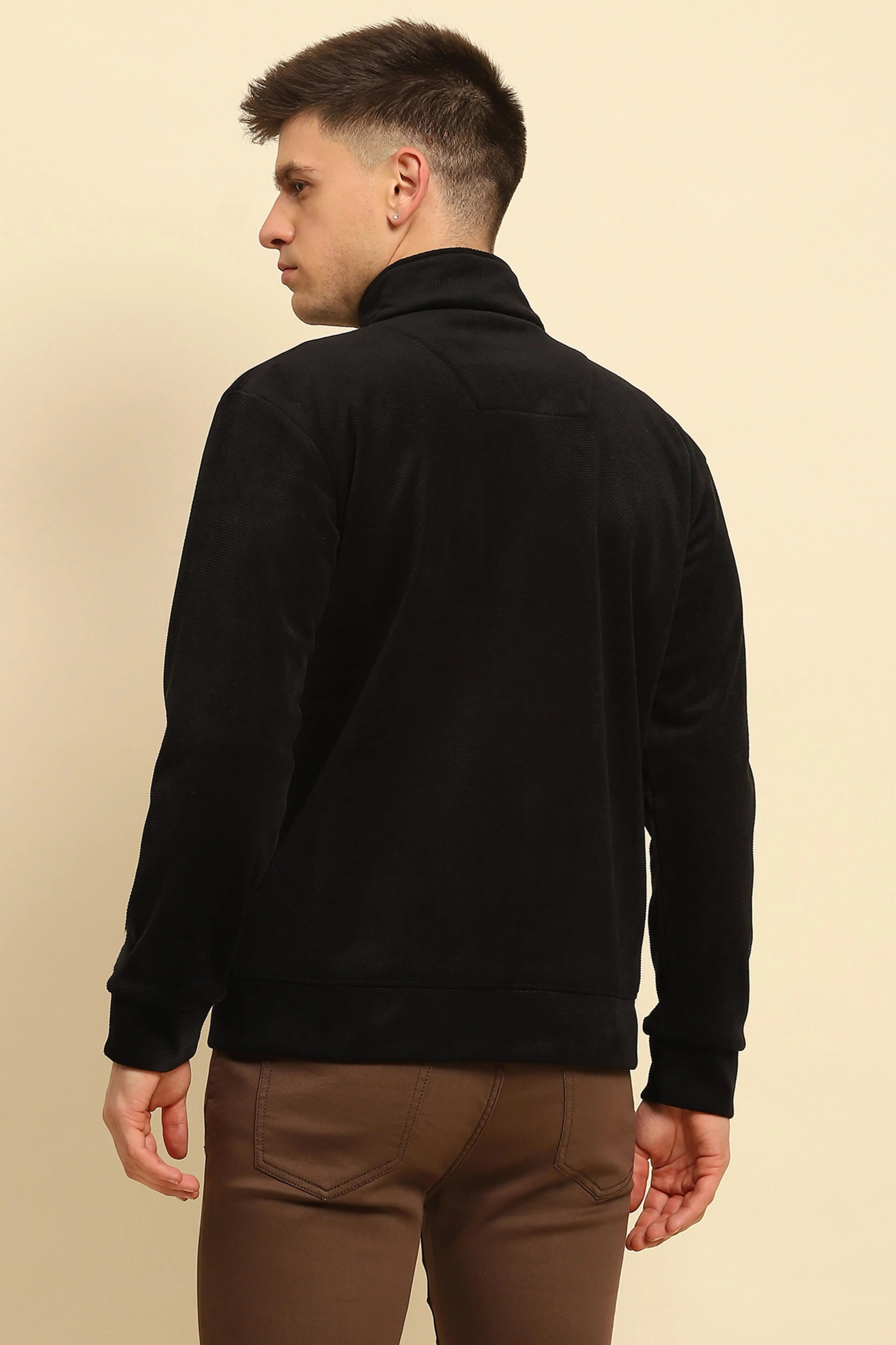 Black Textured Jacket - Global Republic