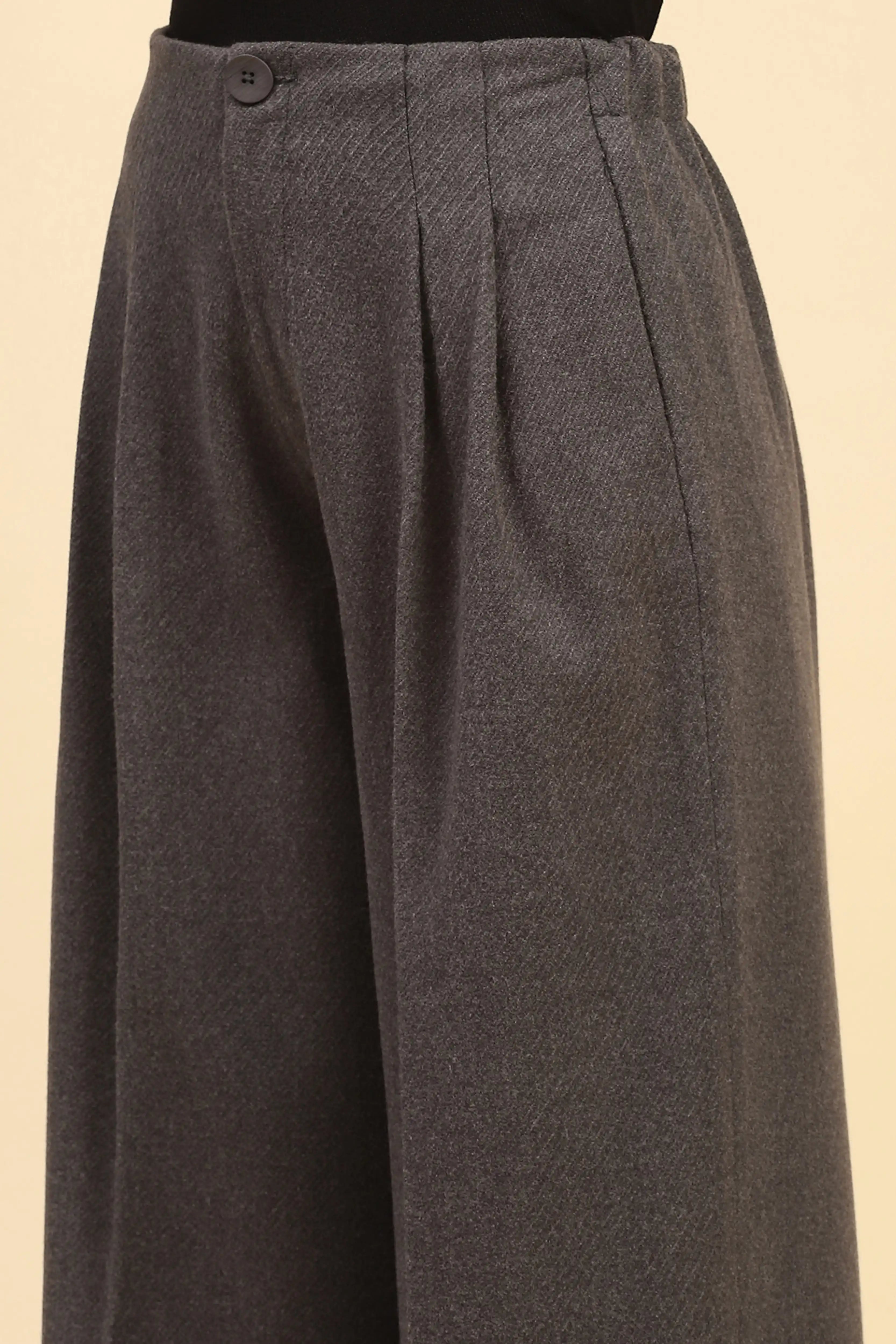 Grey Viscose Loose Winter Set