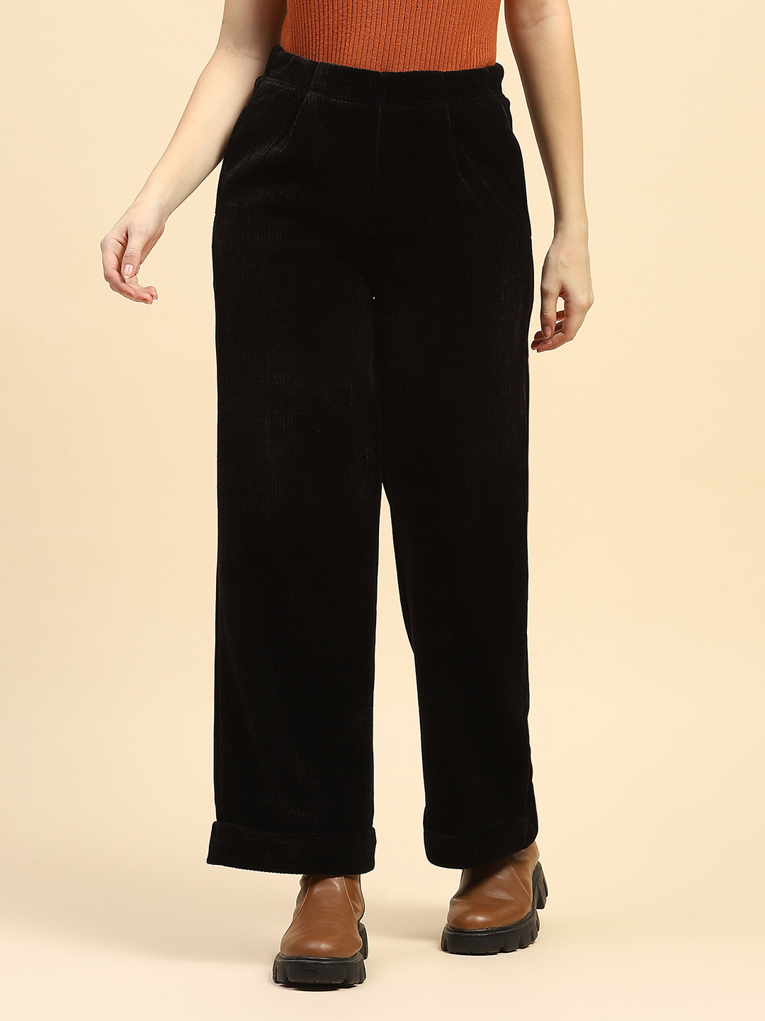 Black Solid Winter Lower - Global Republic