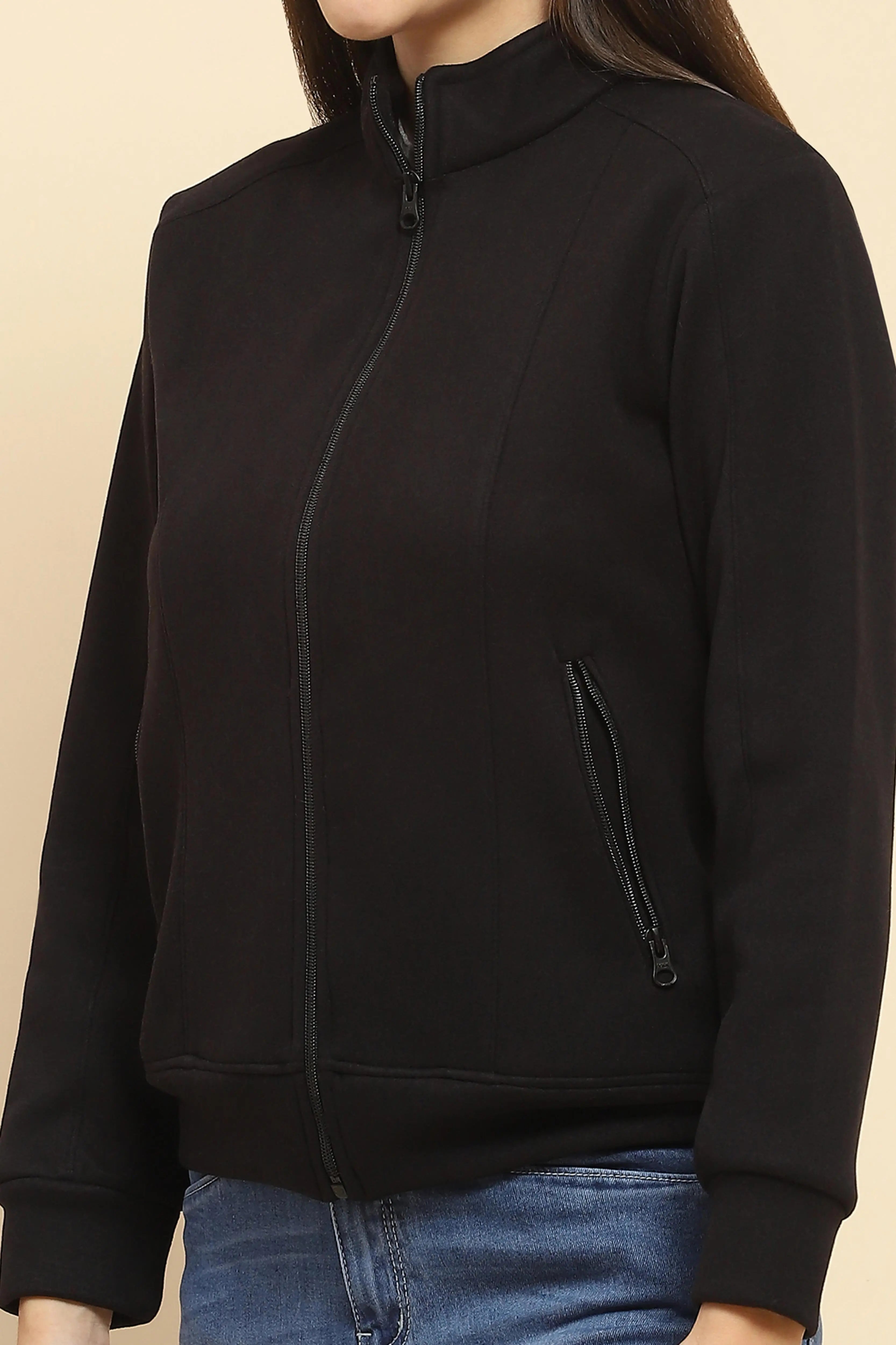 Black Solid Sweatshirt - Global Republic