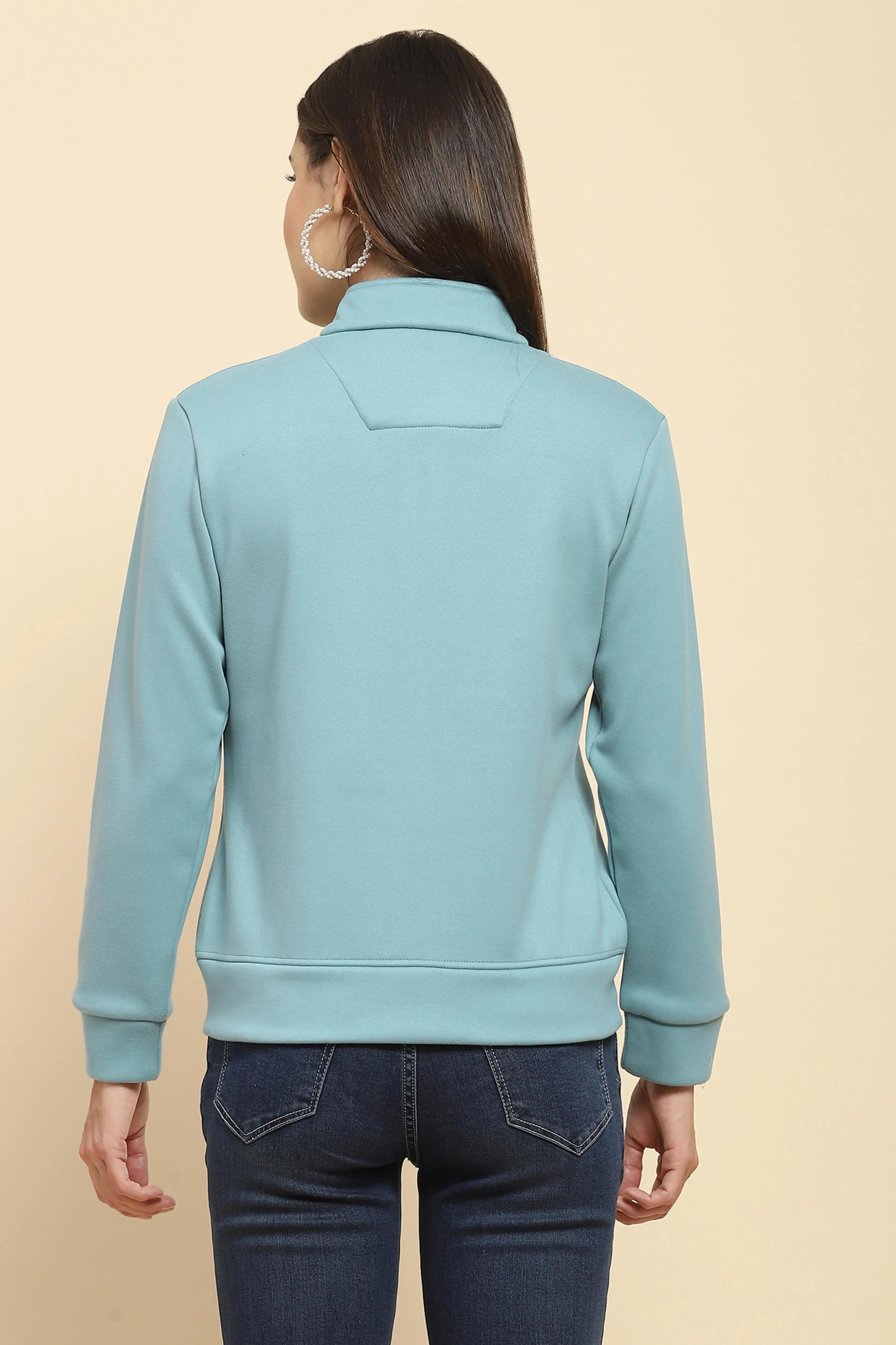 Blue Solid Sweatshirt - Global Republic