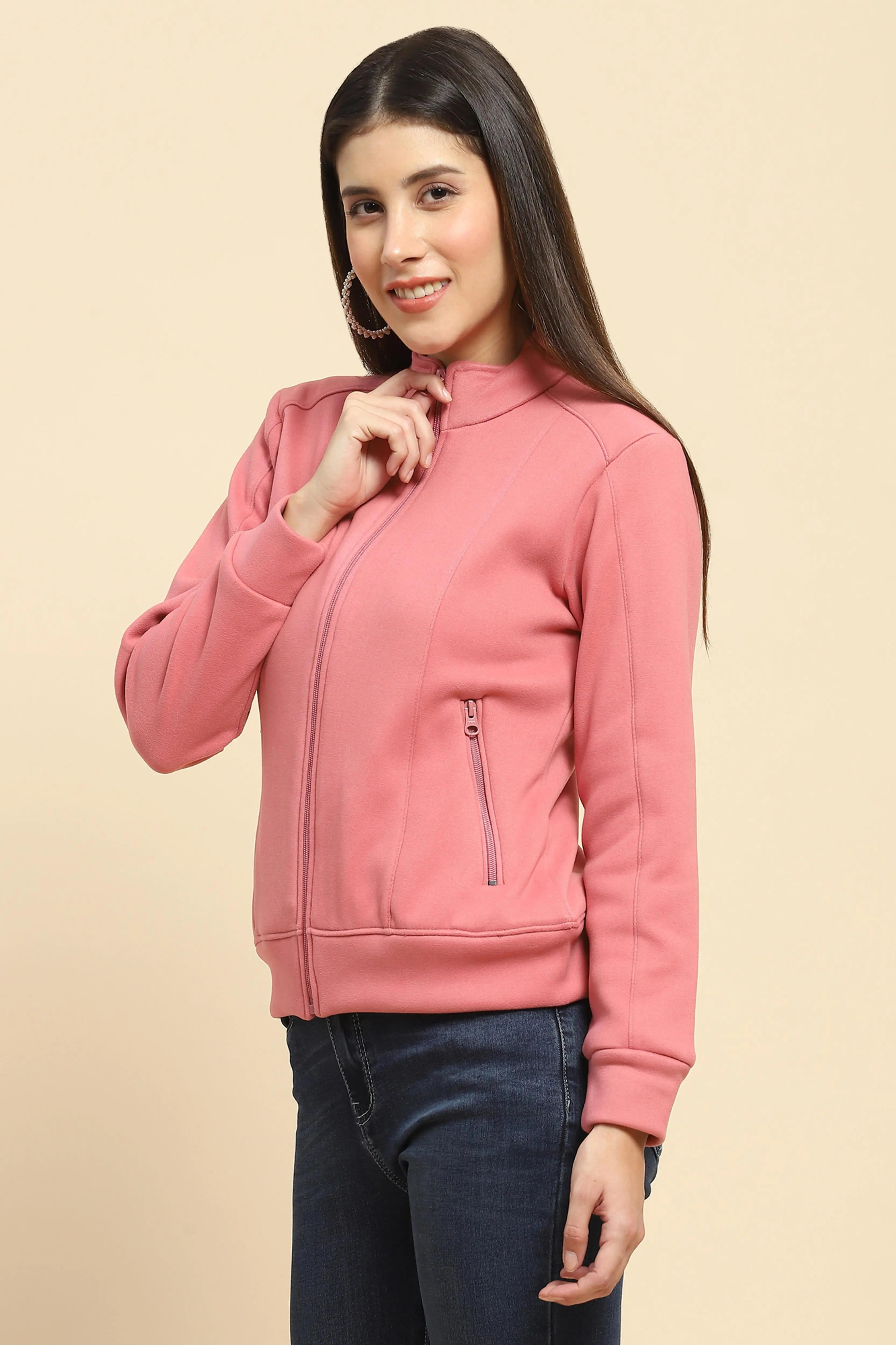 Pink Solid Sweatshirt - Global Republic