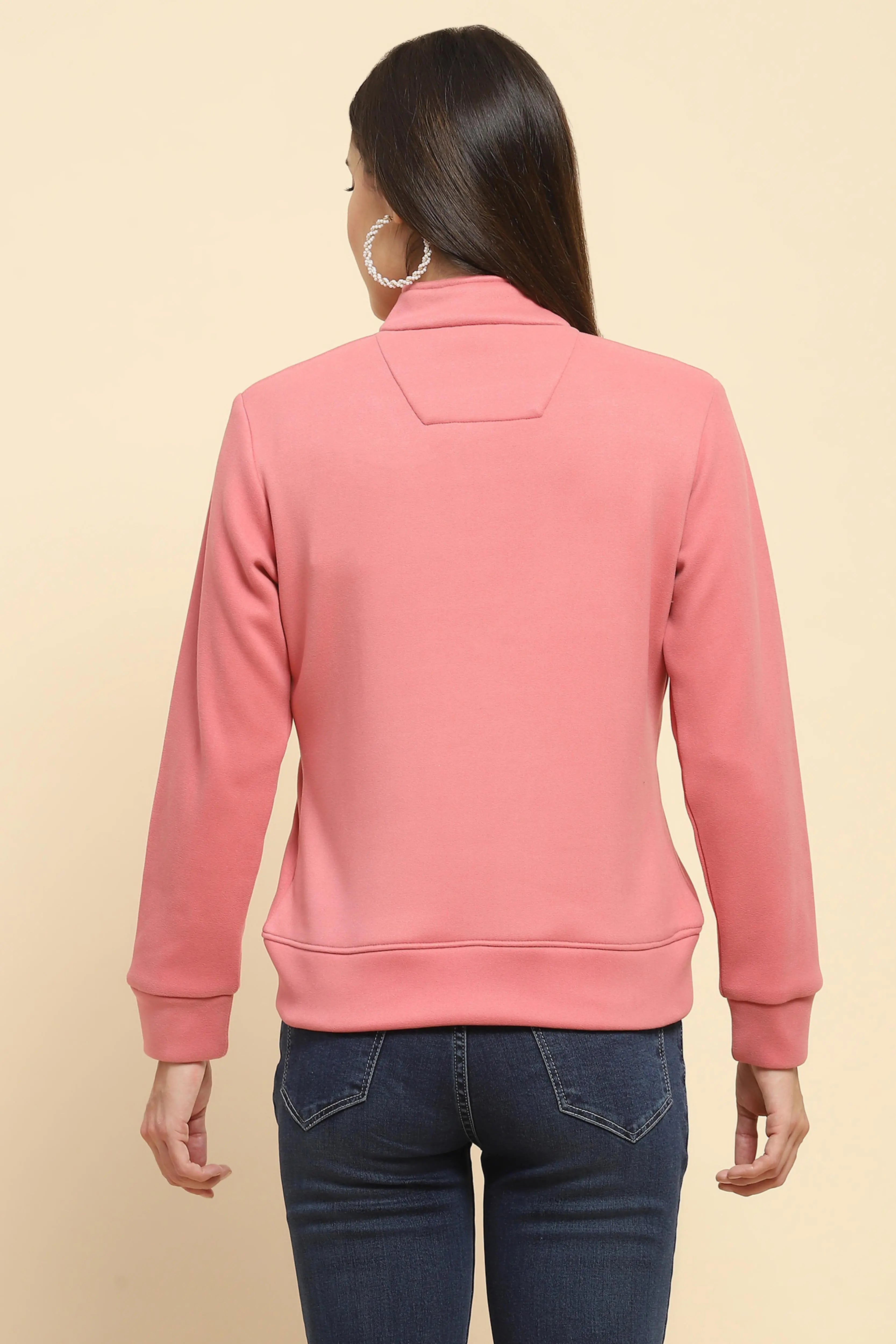 Pink Solid Sweatshirt - Global Republic
