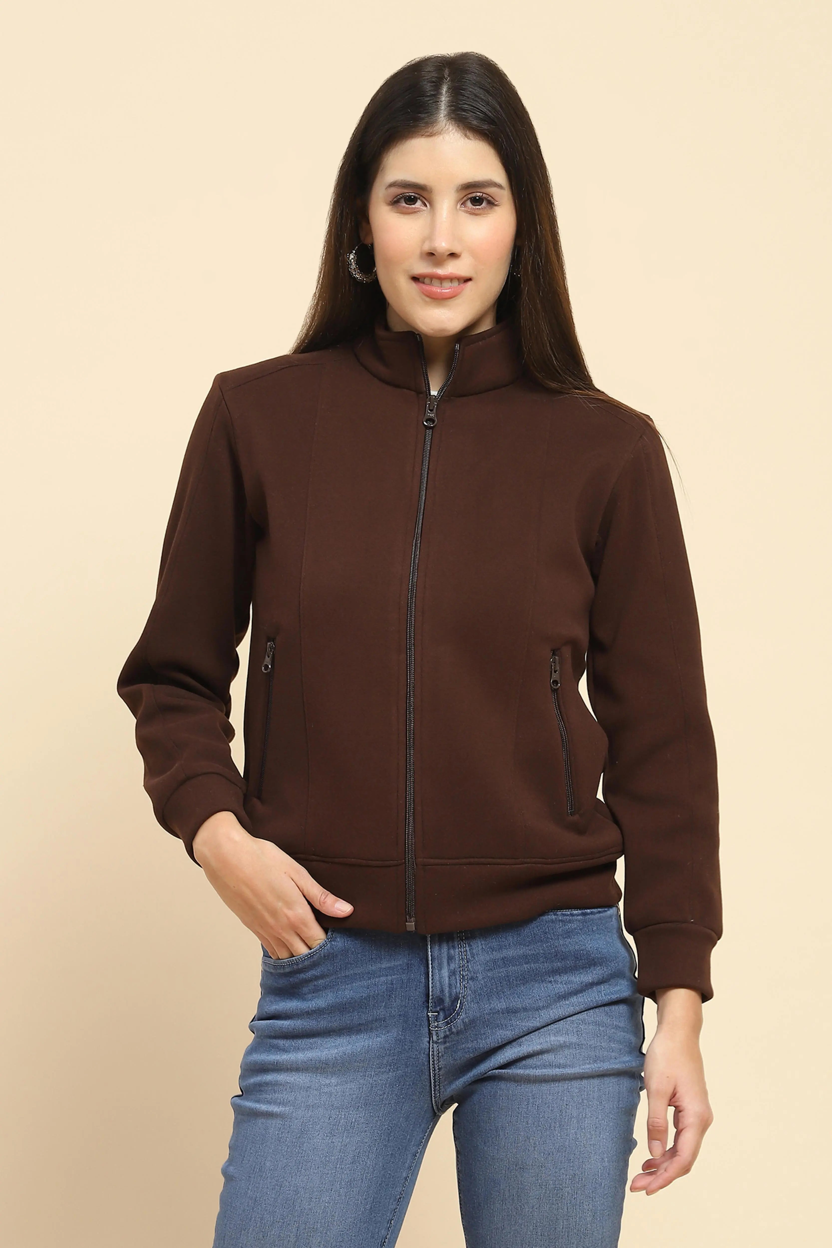 Coffee  Solid Sweatshirt - Global Republic