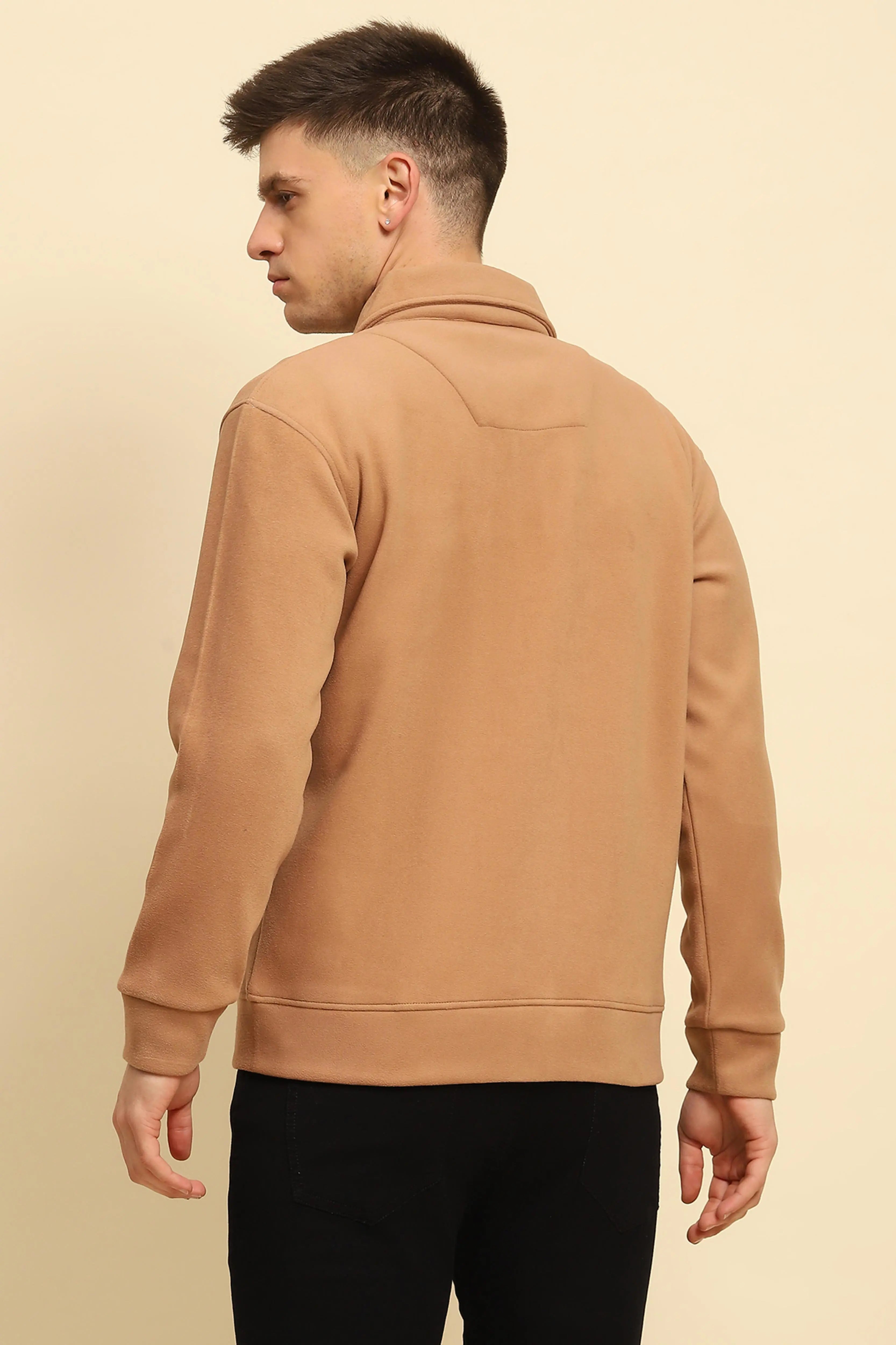 Tan Solid Jacket - Global Republic