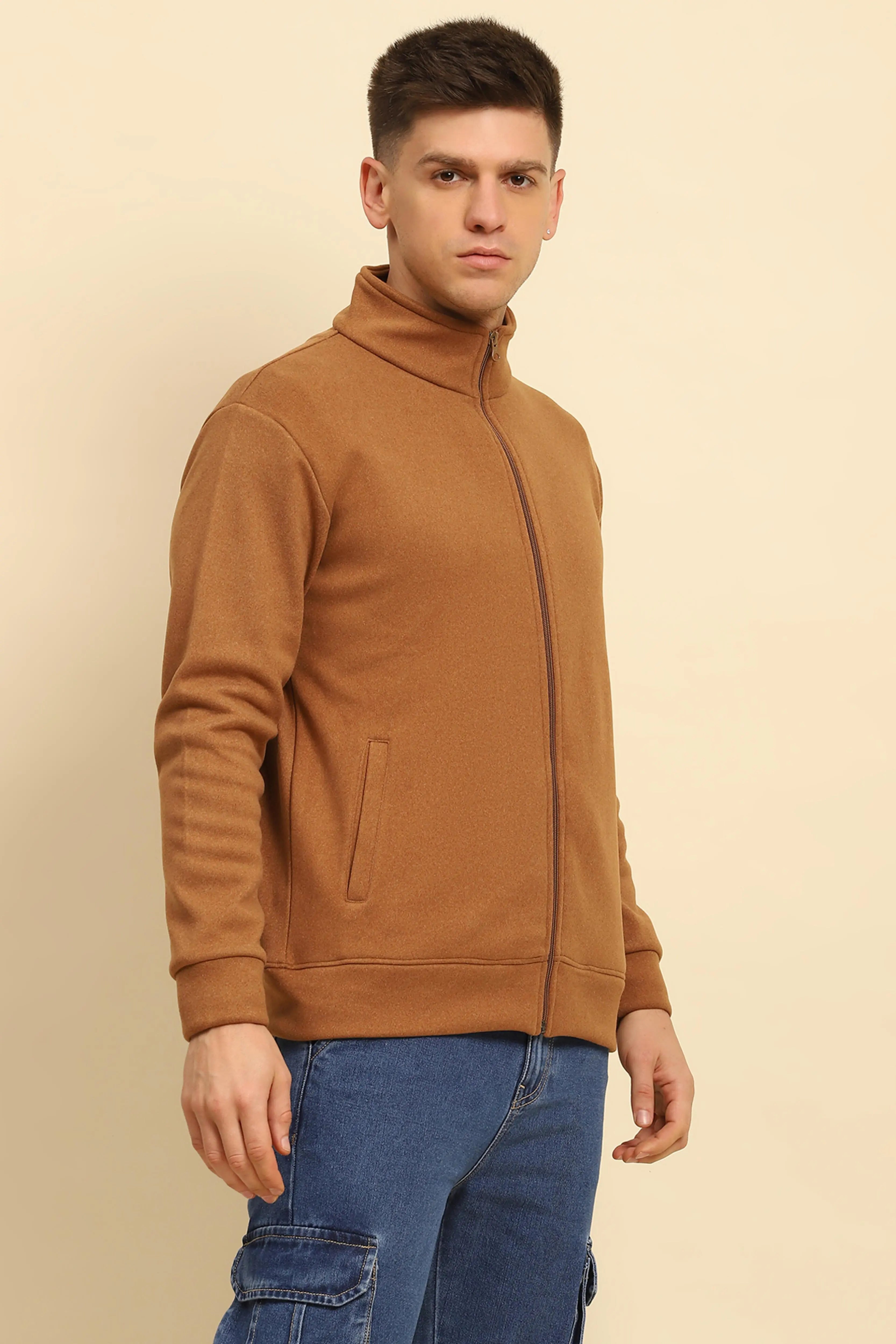 Camel Solid Sweatshirt - Global Republic